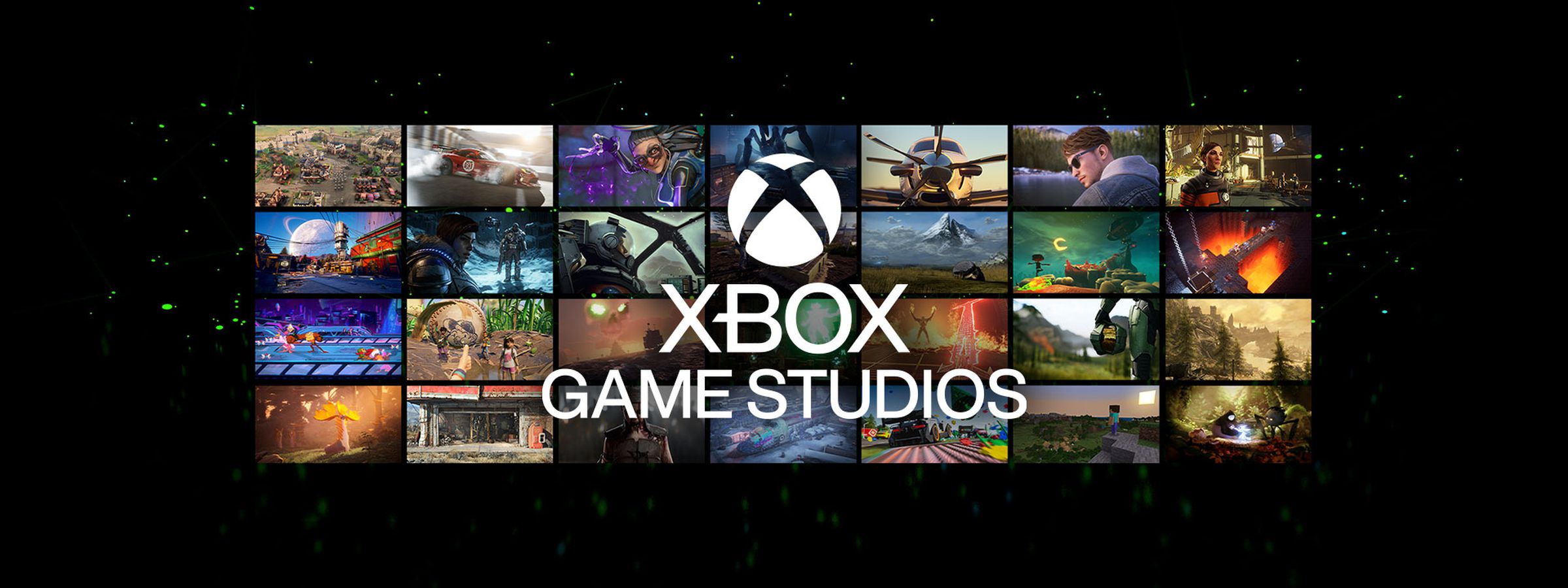 An image showing screenshots from Xbox Game Studios games.