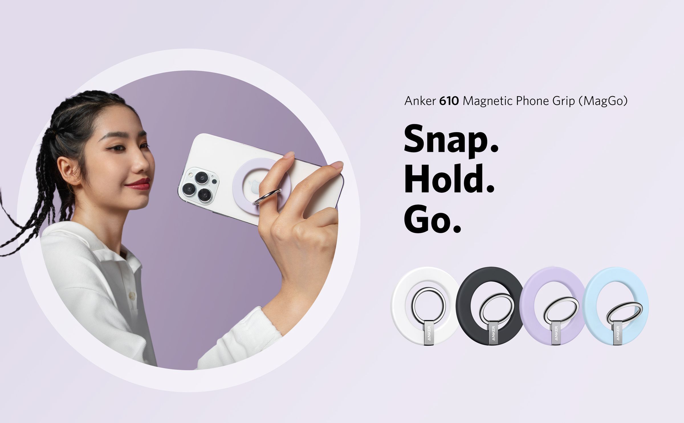 Anker MagGo Magnetic Phone Grip is a MagSafe version of the Pop Socket, but designed for iPhone 12s and 13s.