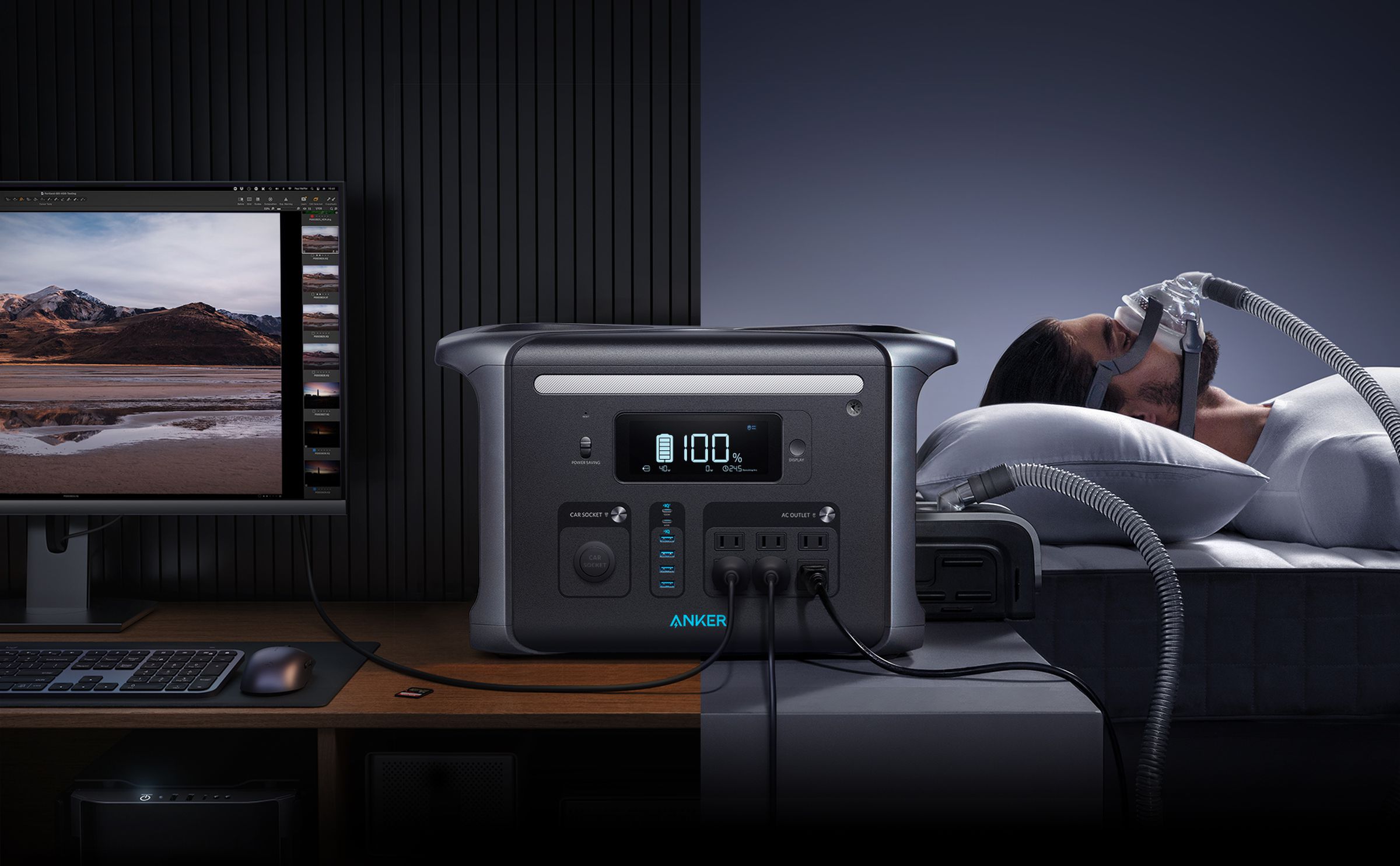 Portable power stations are often sought out by CPAP users, and this one can double as a UPS for a PC. 