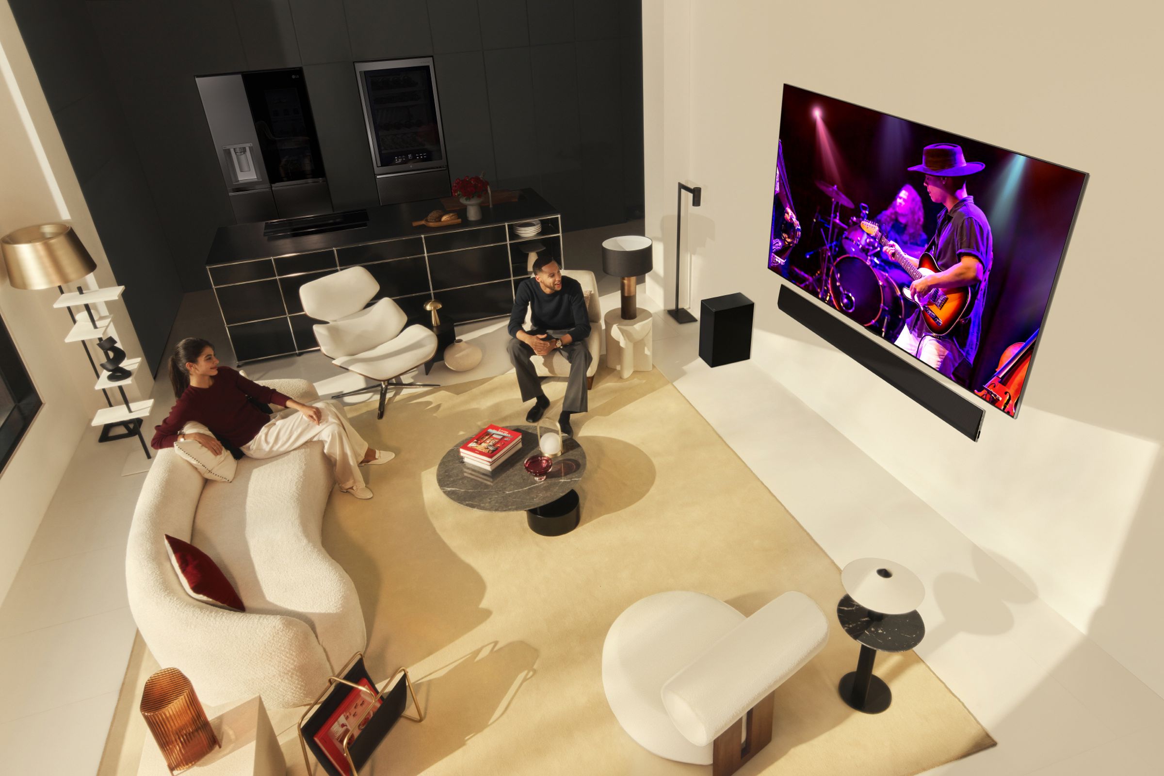 A marketing image of a 2024 LG OLED TV.