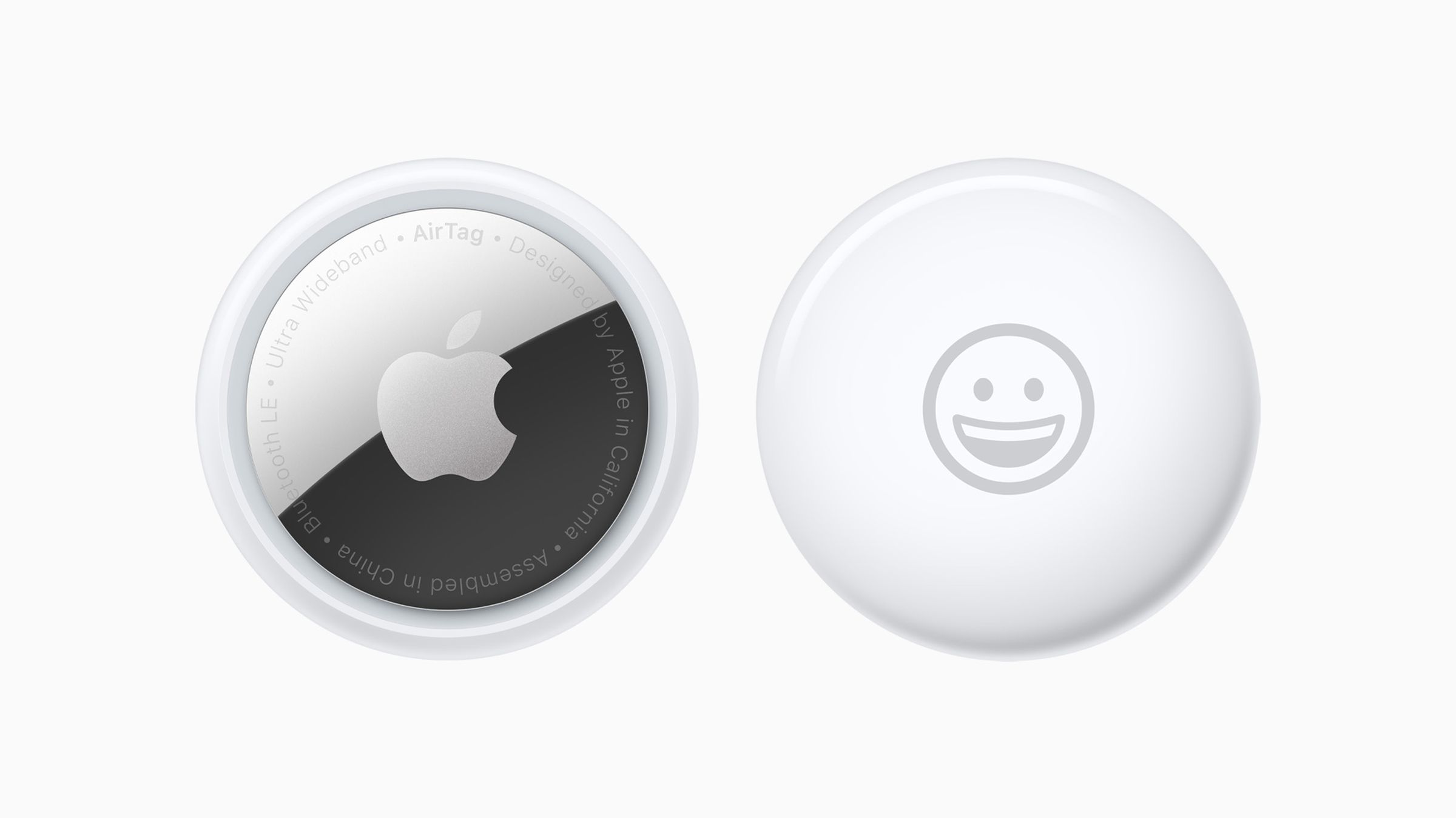 Apple’s AirTag tracker doesn’t have a keychain loop.