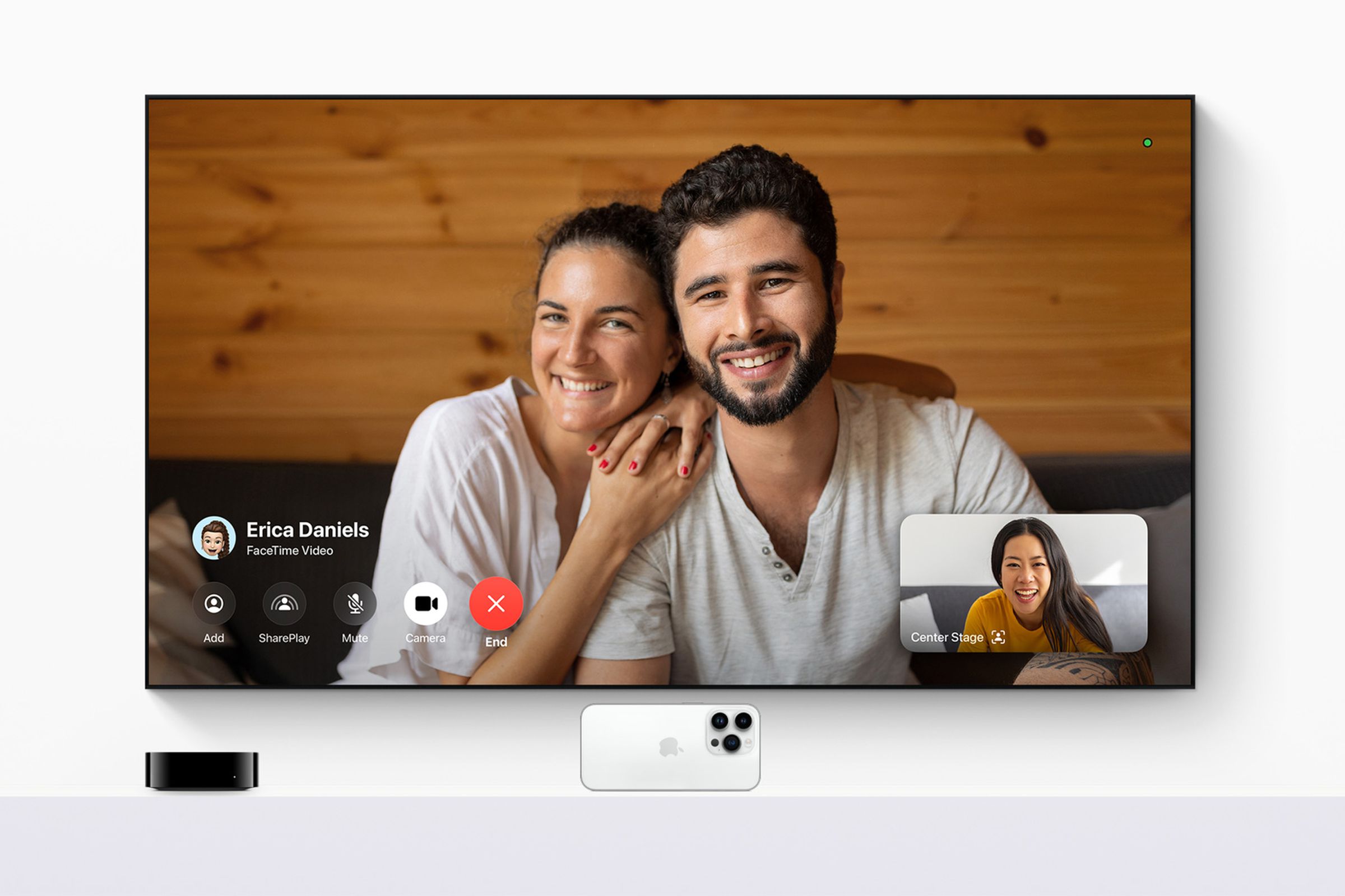FaceTime on an Apple TV.