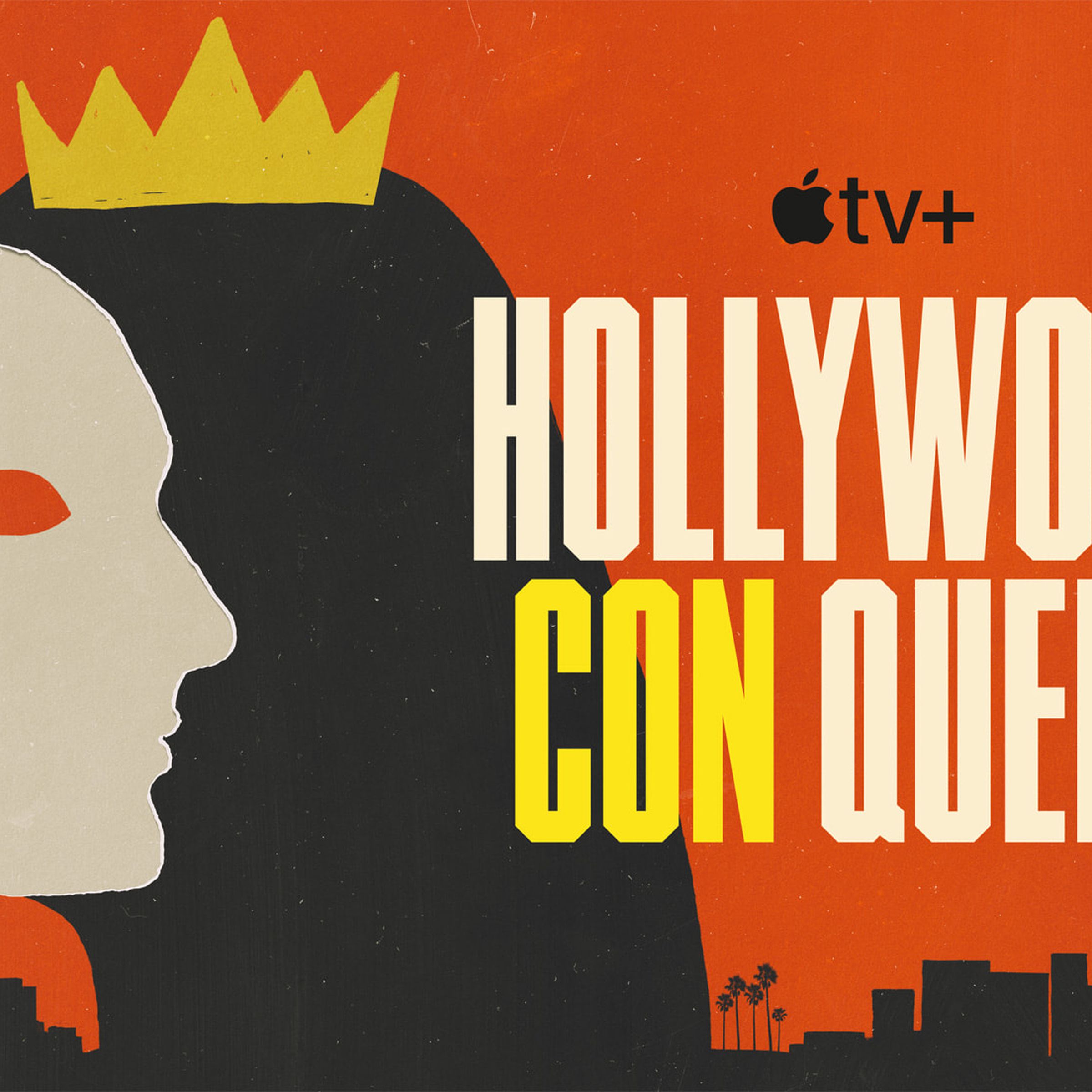 Promotional image of Hollywood Con Queen, showing a two-faced illustration