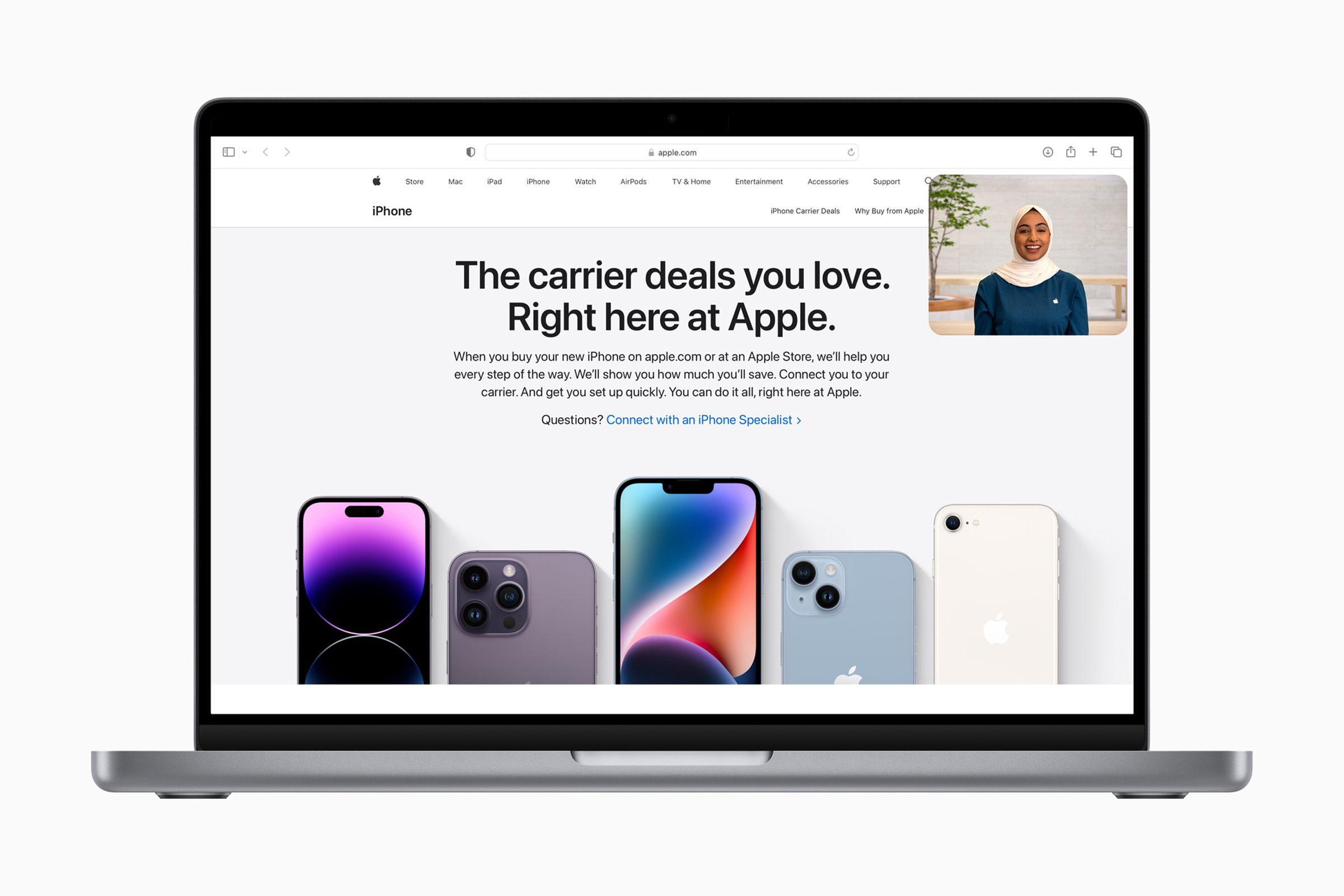 An image showing Apple’s new shop with a specialist feature