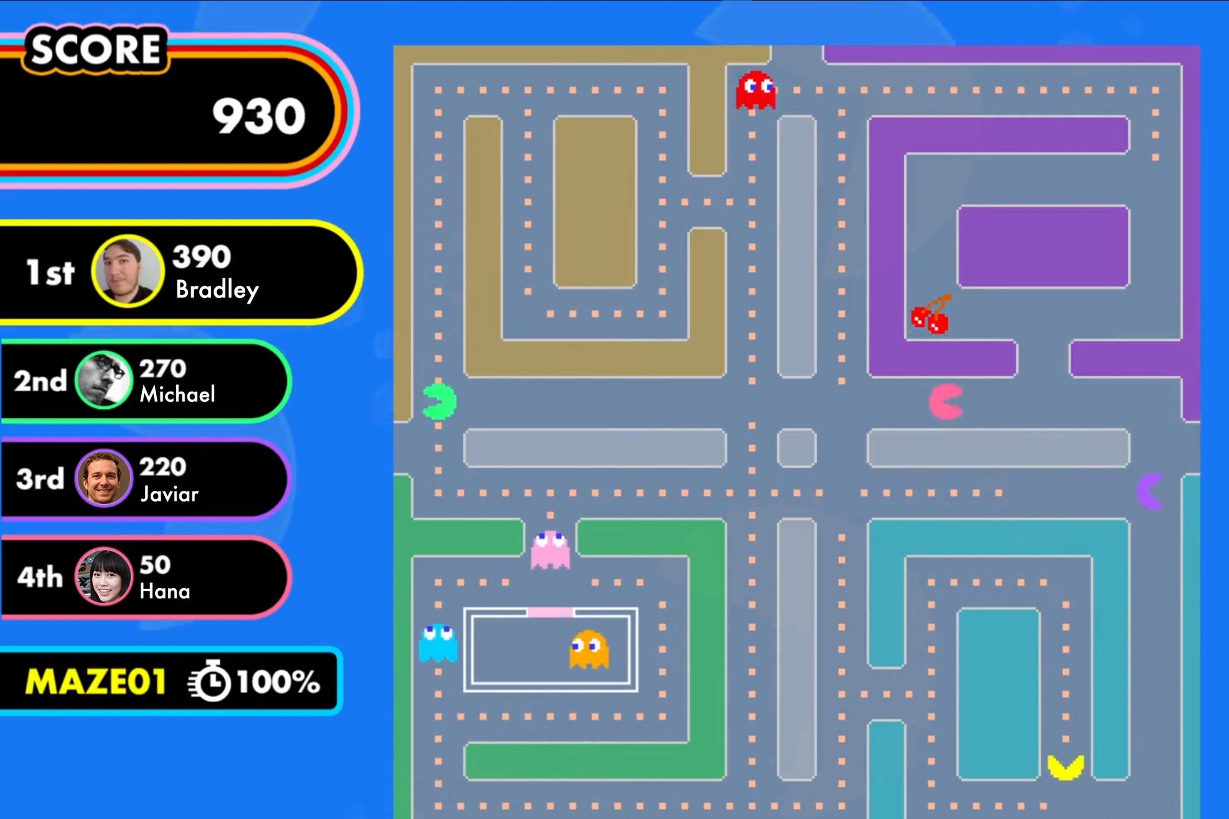 A screenshot from Pac-Man Community.