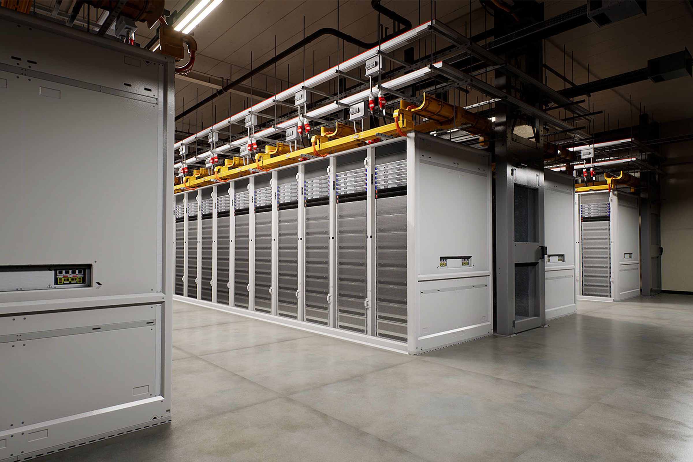 Microsoft data center server room