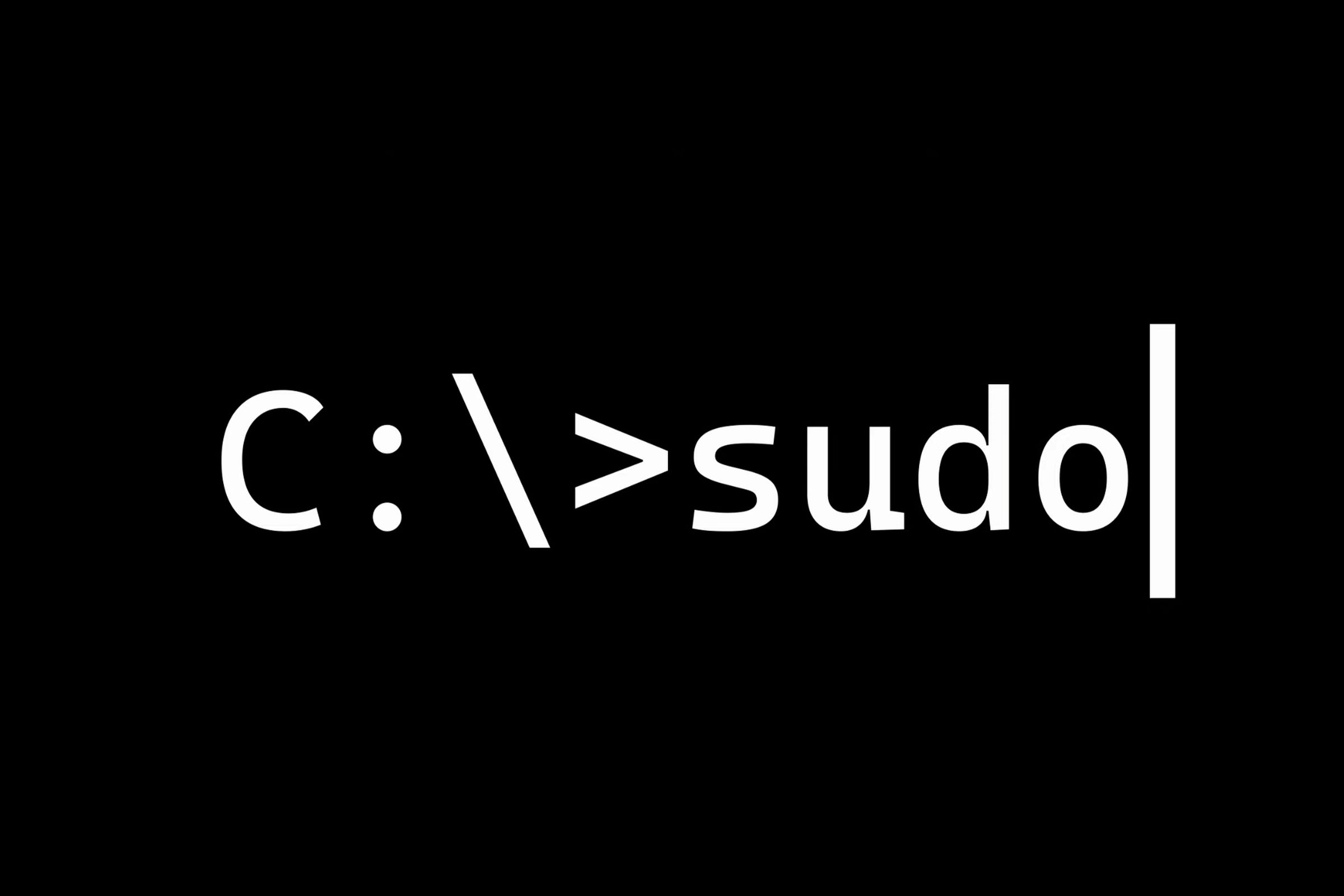 Illustration of sudo command in Windows