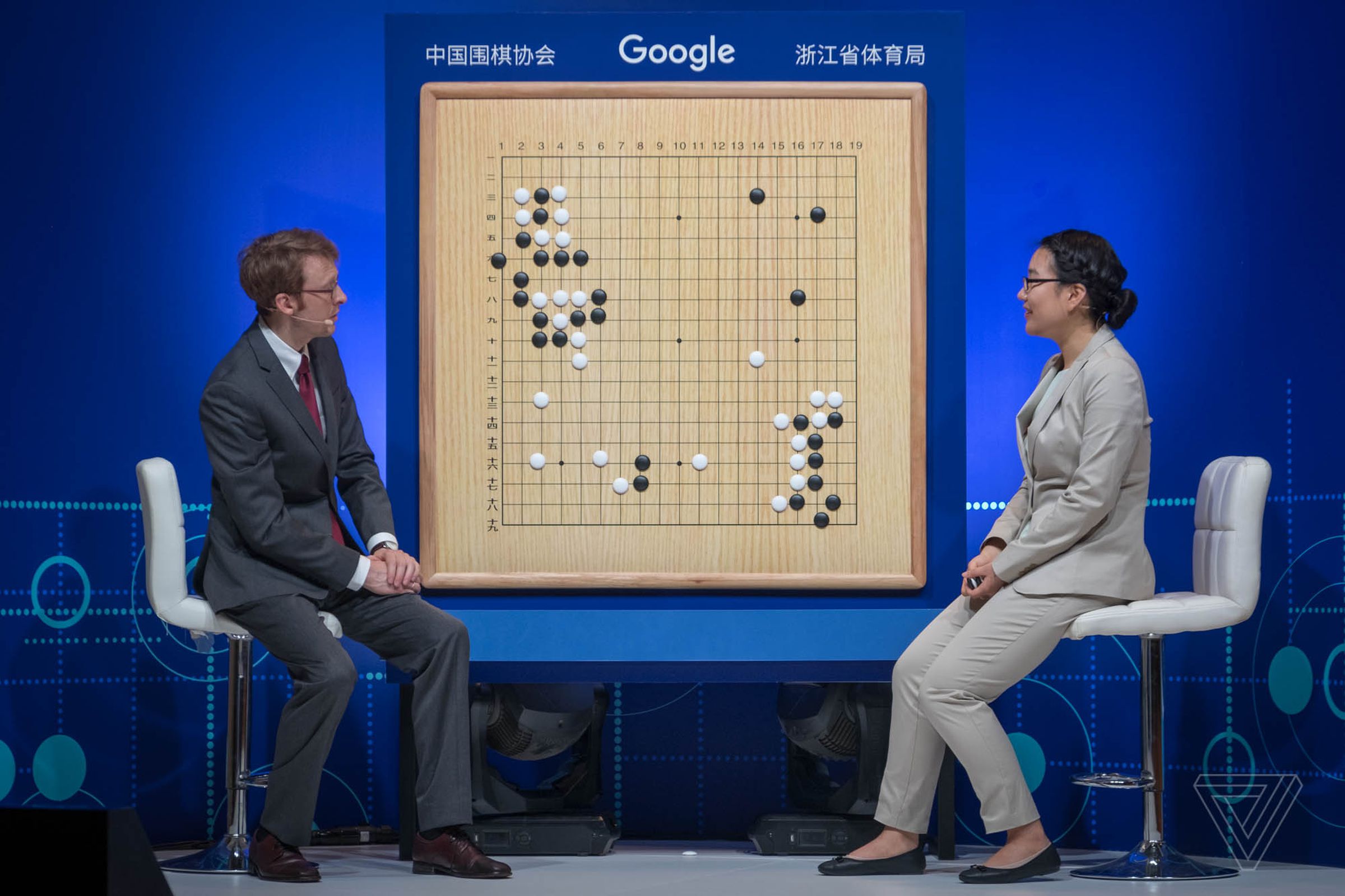 Andrew Jackson and Lee Ha-jin discuss AlphaGo's first game against Ke Jie.