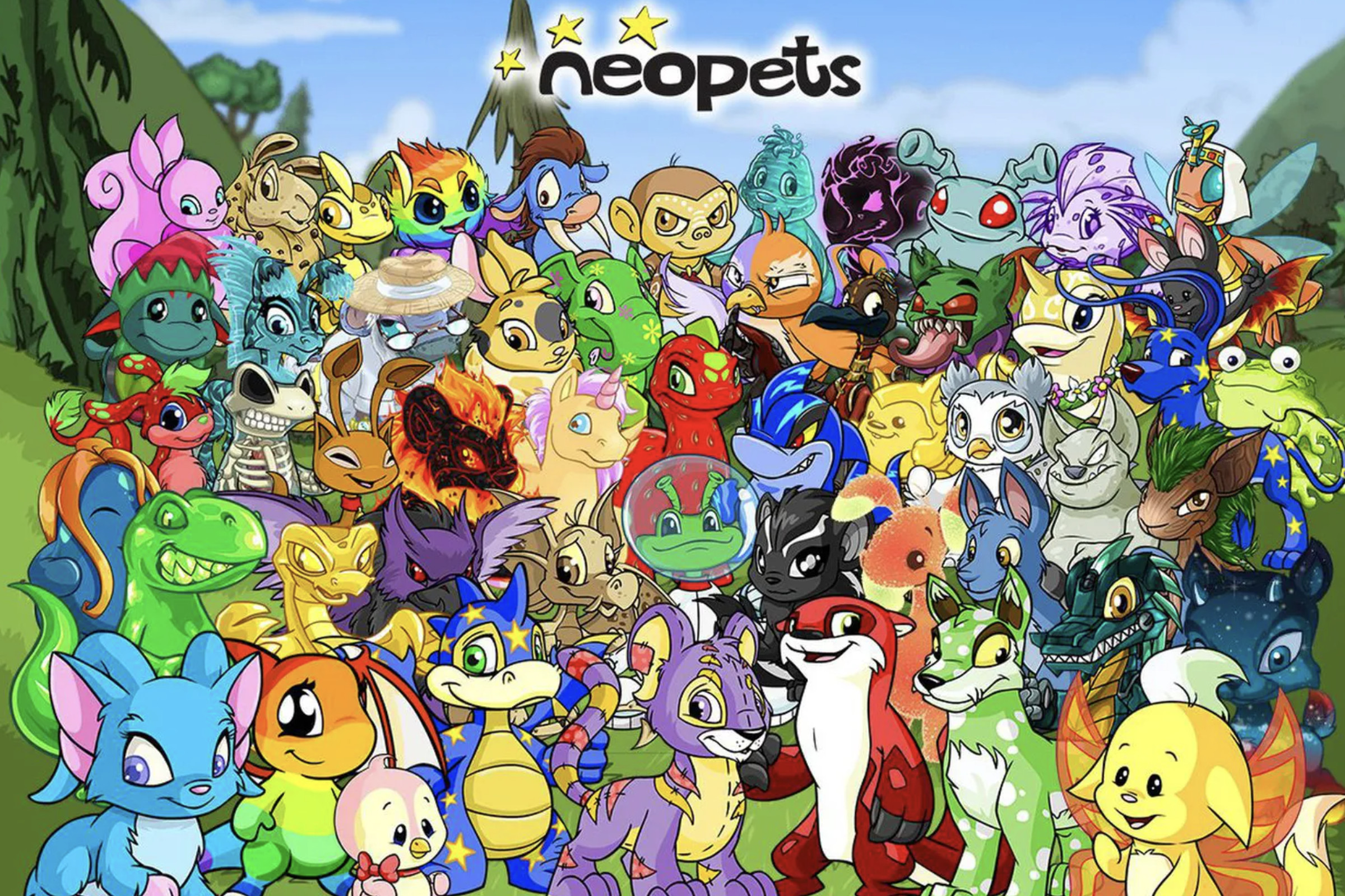 Characters from the popular Neopets game