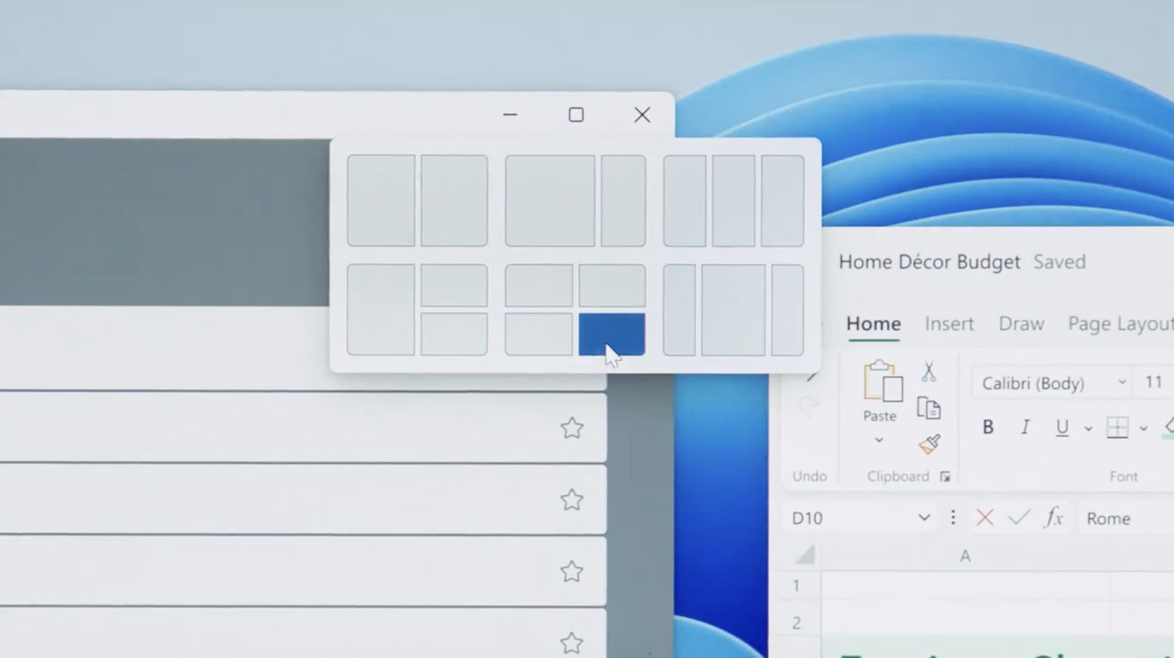 Windows 11 Snap layouts.