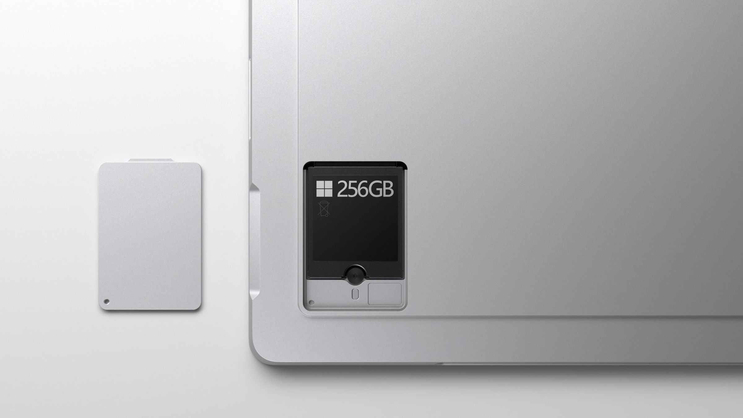 The removable SSD on the Surface Pro 7 Plus.