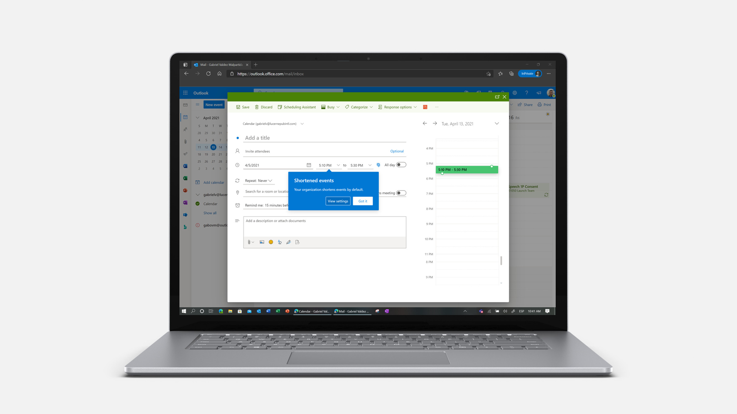 Companies can set new defaults for meetings in Outlook.
