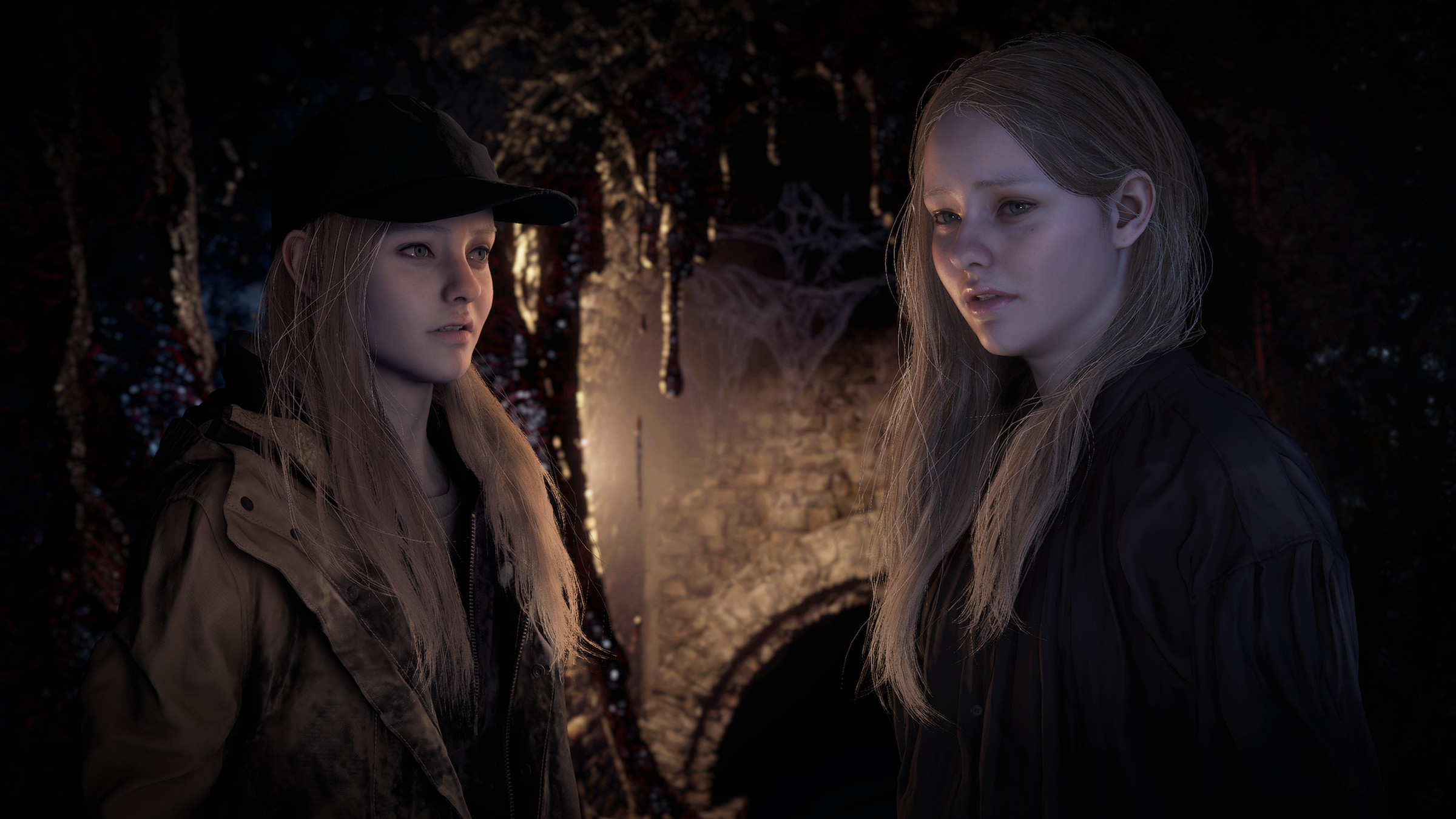 Rose Winters and an apparent clone in a screenshot from Shadows of Rose, a new story campaign included in Resident Evil Village: Winters’ Expansion.