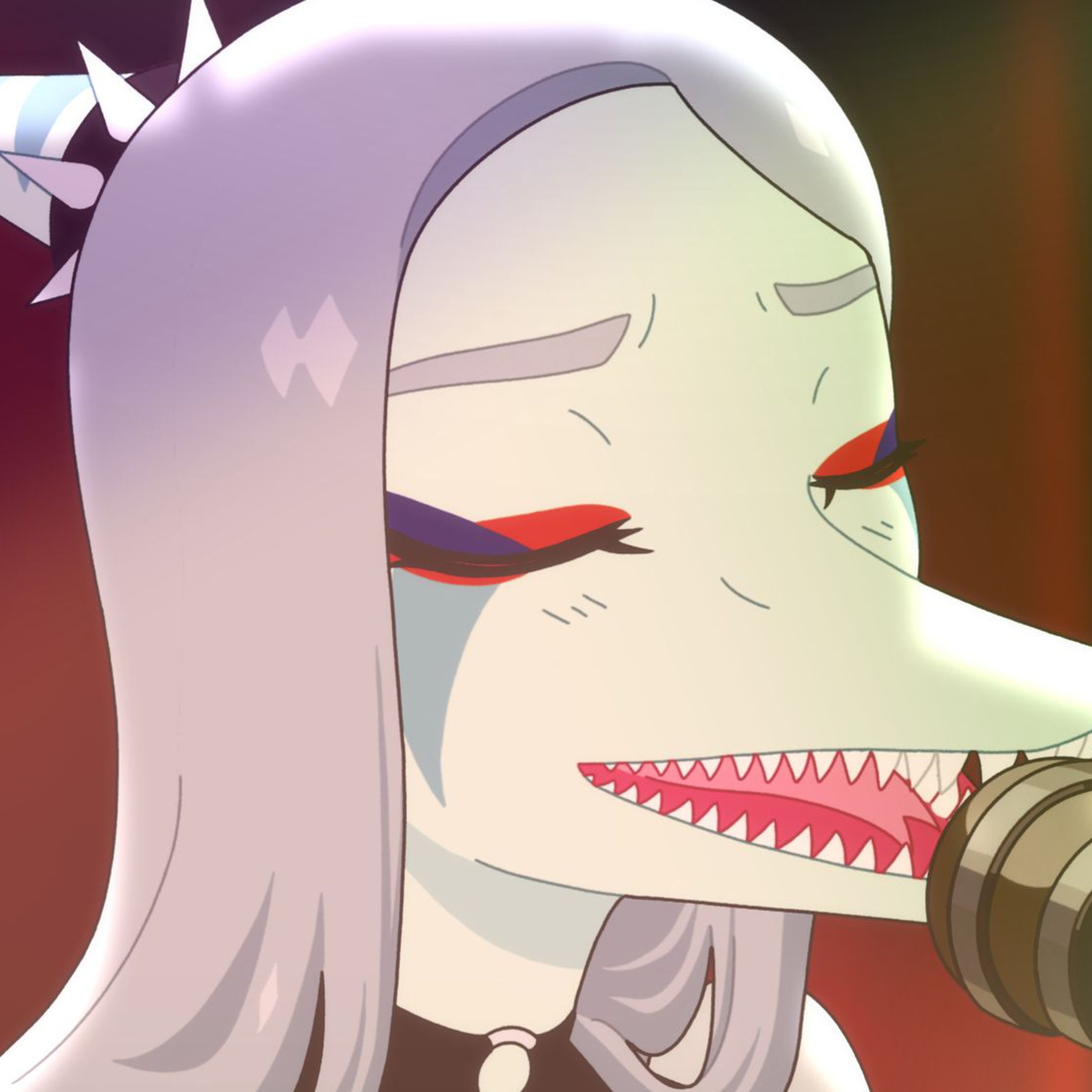 Screenshot from Goodbye Volcano High featuring the main character Fang