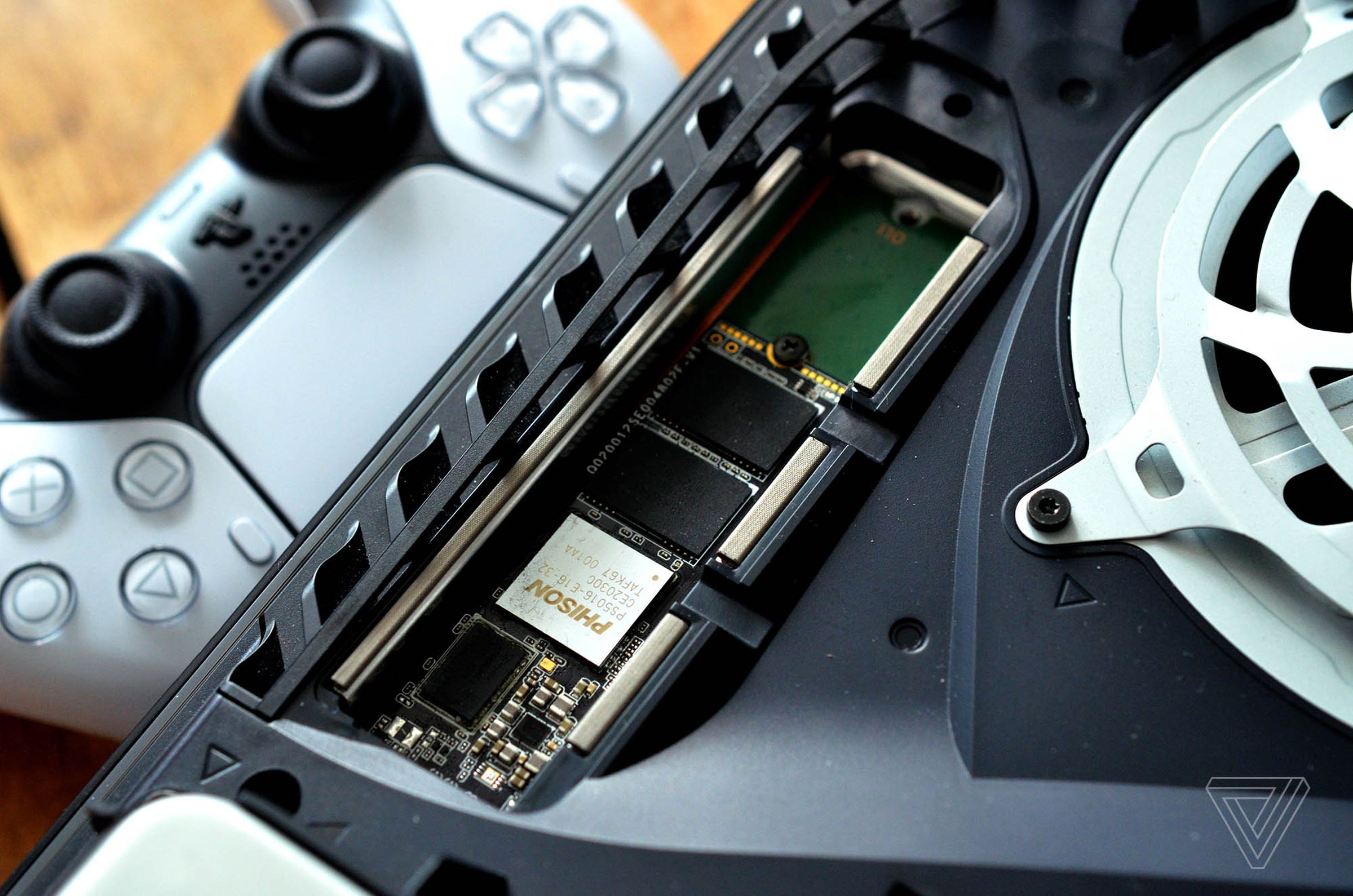 Sony’s M.2 SSD slot has a screw to fix your drive into place.