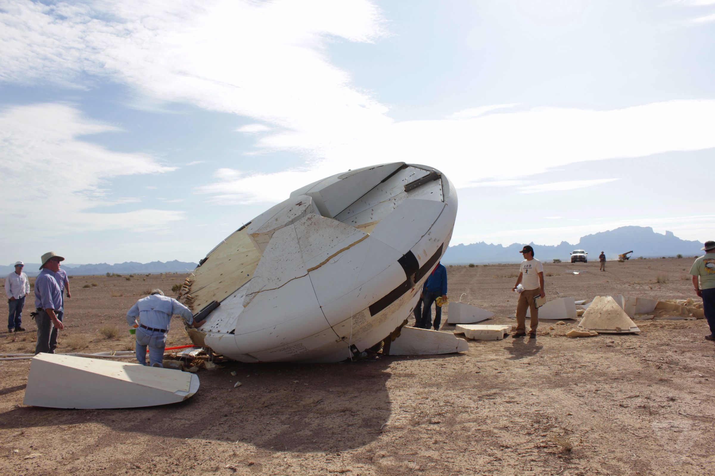 NASA parachute drop test