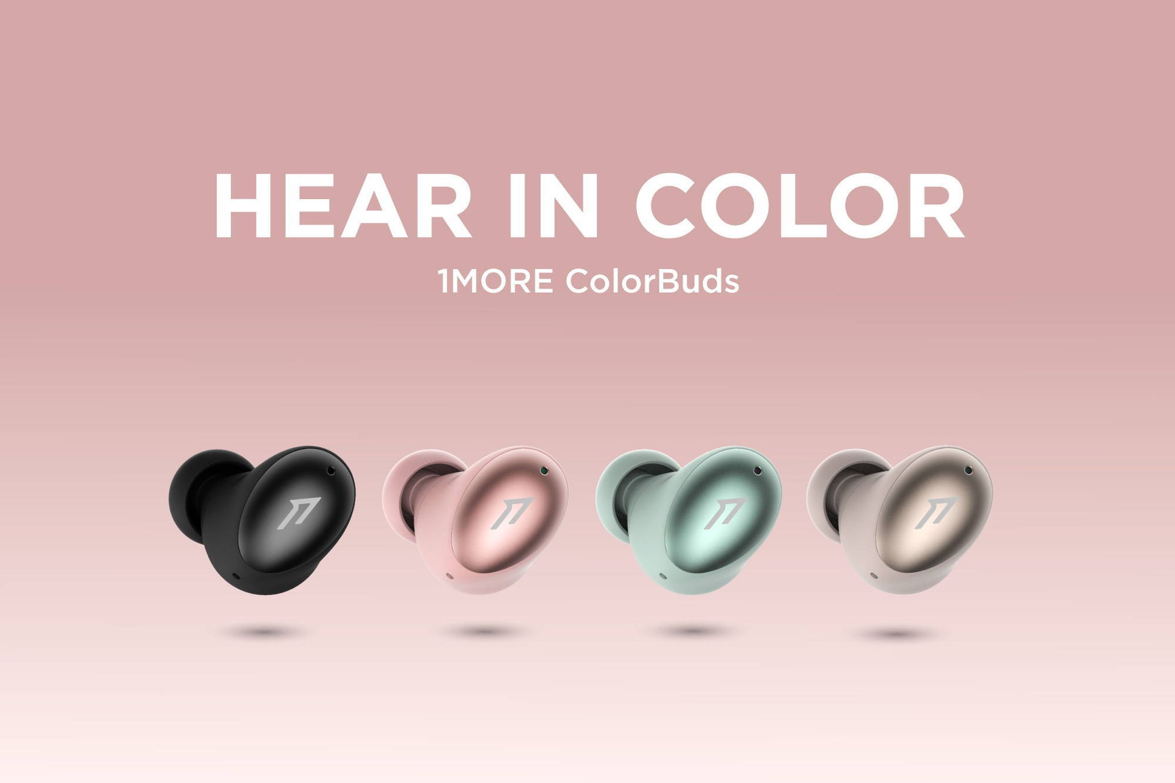 The ColorBuds True Wireless are available in black, gold, pink, and green.