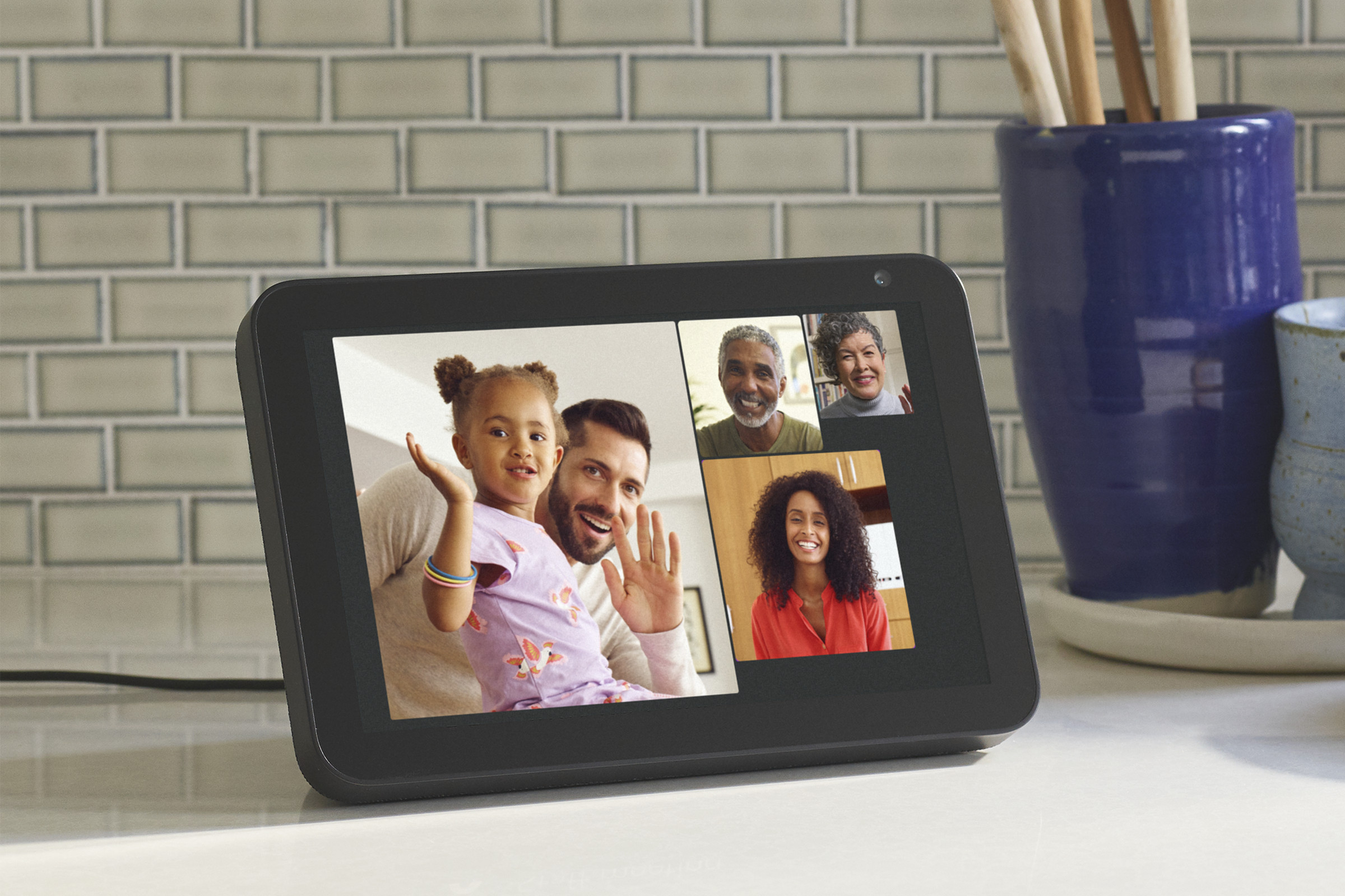 Group calling on an Echo Show.