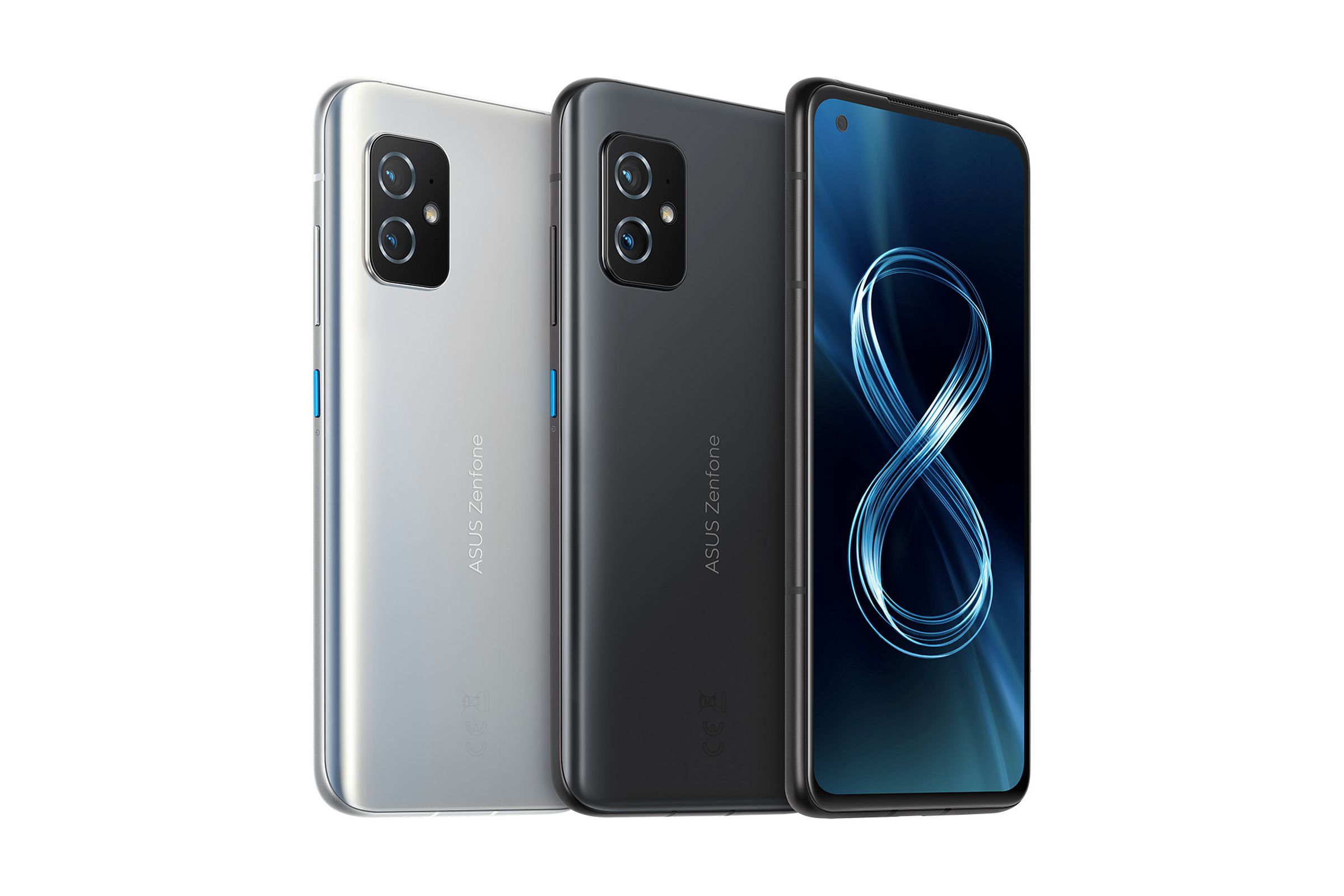 The ZenFone 8 offers just two fixed rear-facing cameras.