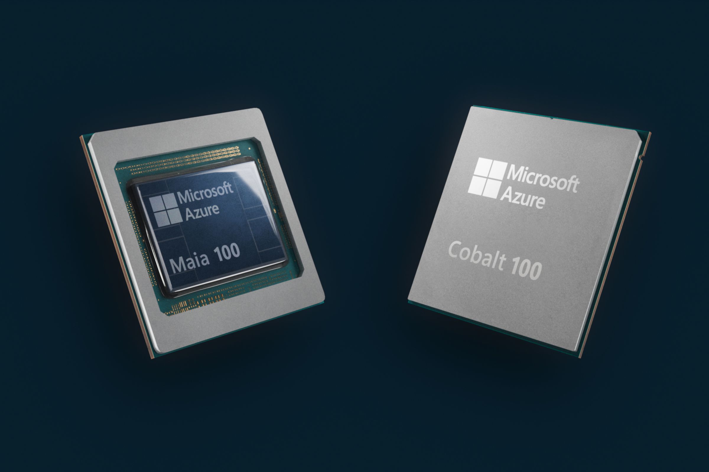 The first two custom silicon chips designed by Microsoft for its cloud infrastructure.
