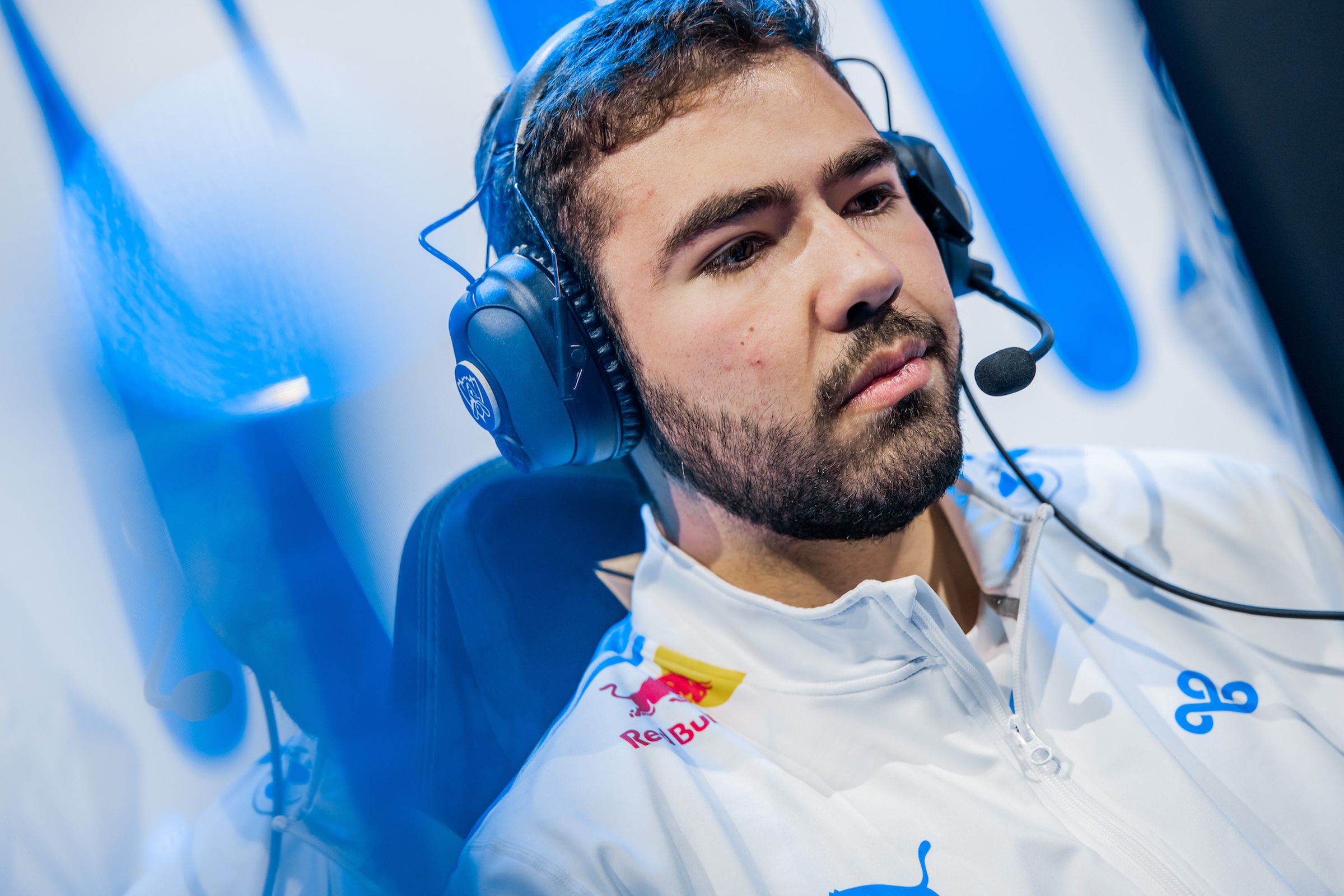Ibrahim “Fudge” Allami of Cloud9 competes at the League of Legends World Championship Groups Stage on October 8, 2022 in New York City.