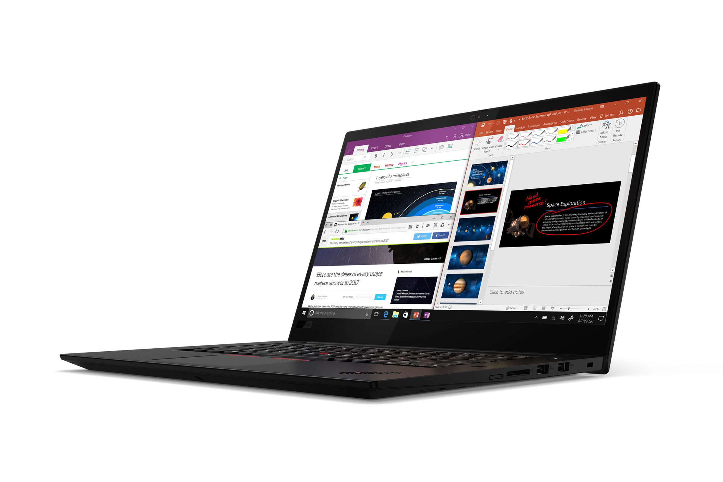 The Lenovo ThinkPad X1 Extreme comes with up to a 10th-Gen H-Series Intel Core i9 processor.