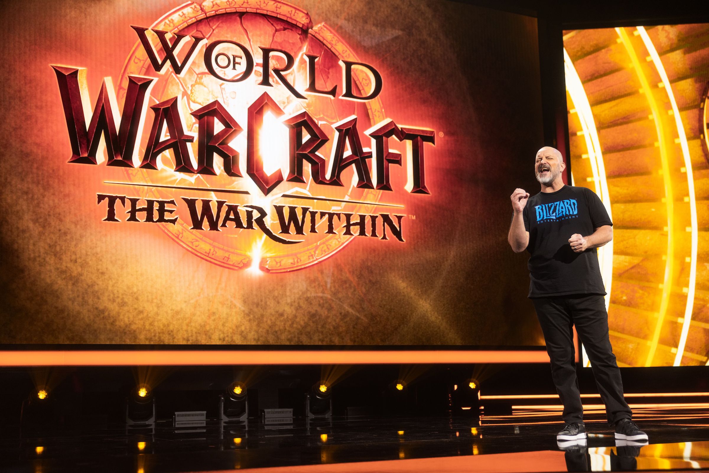 Blizzard’s Chris Metzen introducing World of Warcraft’s next expansion at BlizzCon 2023.
