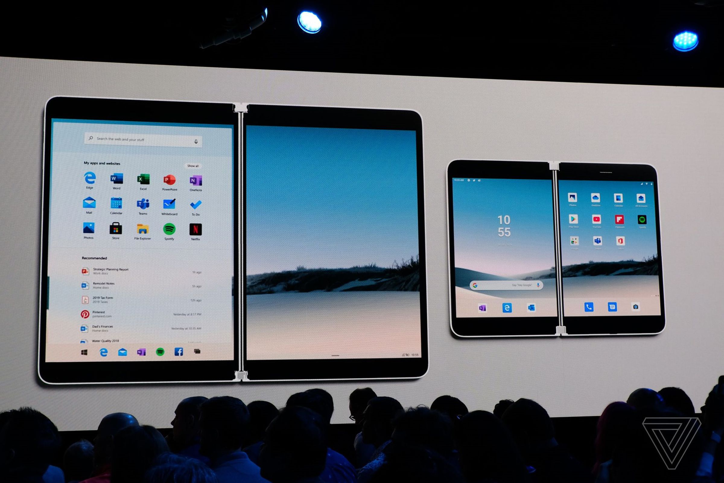 The Surface Neo (left) and Surface Duo (right).