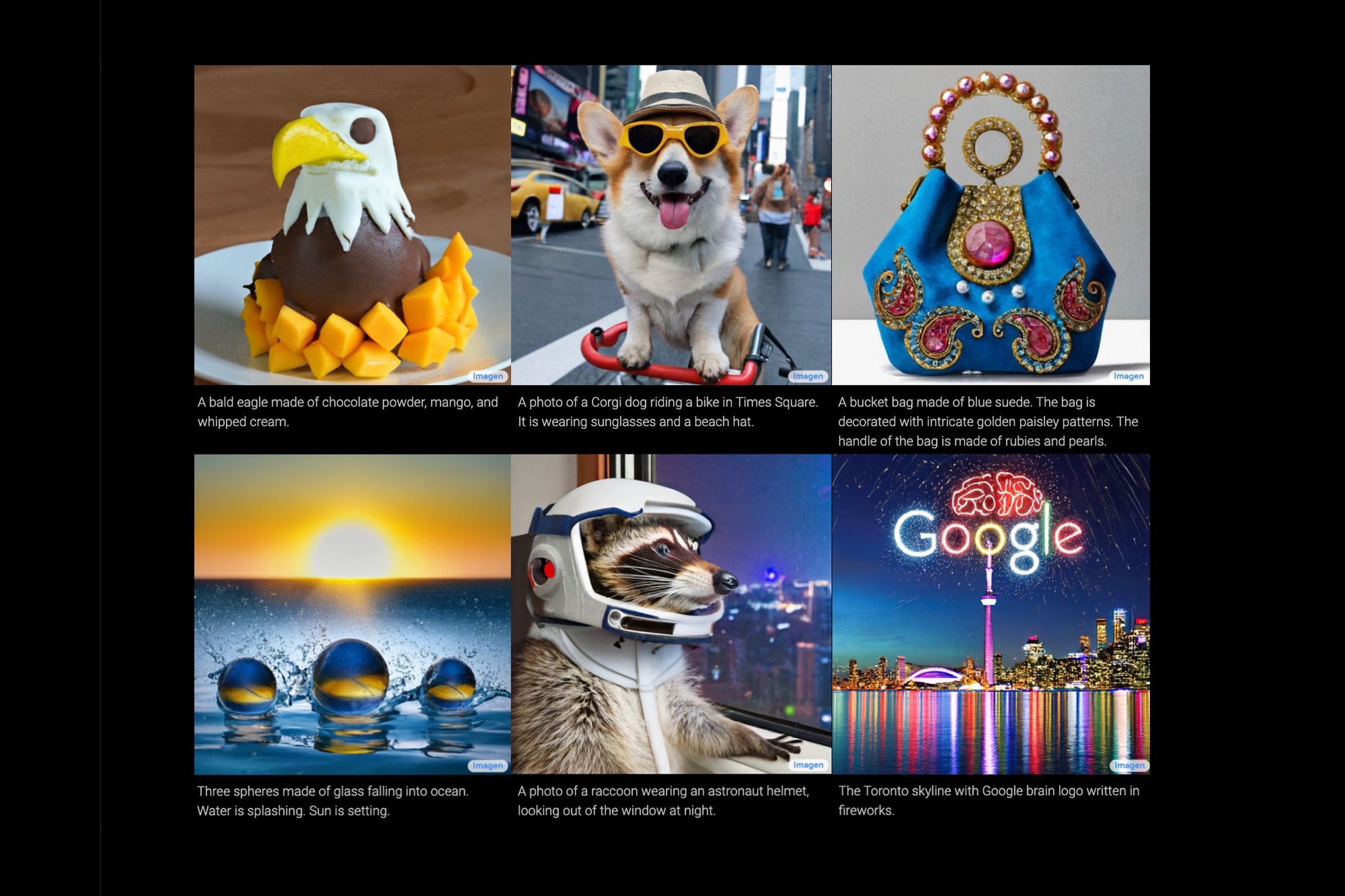 Sample images from Google’s new text-to-image AI. 