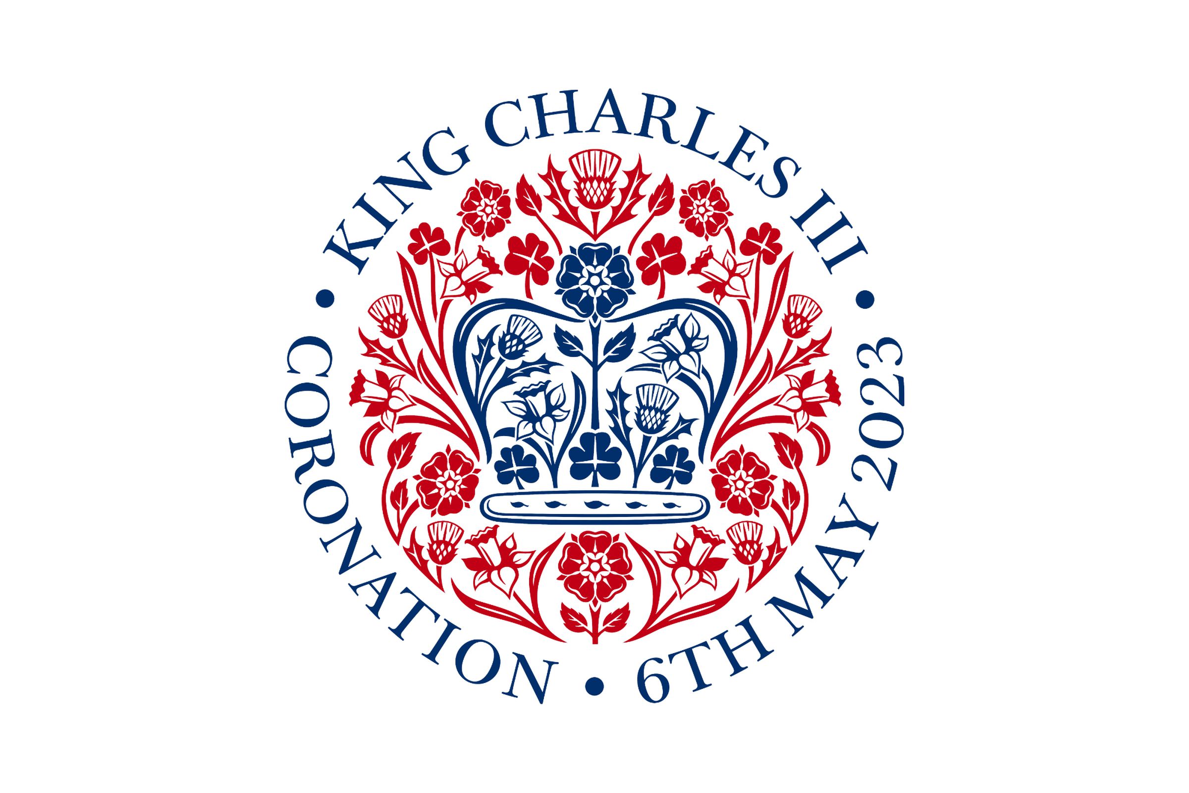 King Charles III’s coronation emblem.
