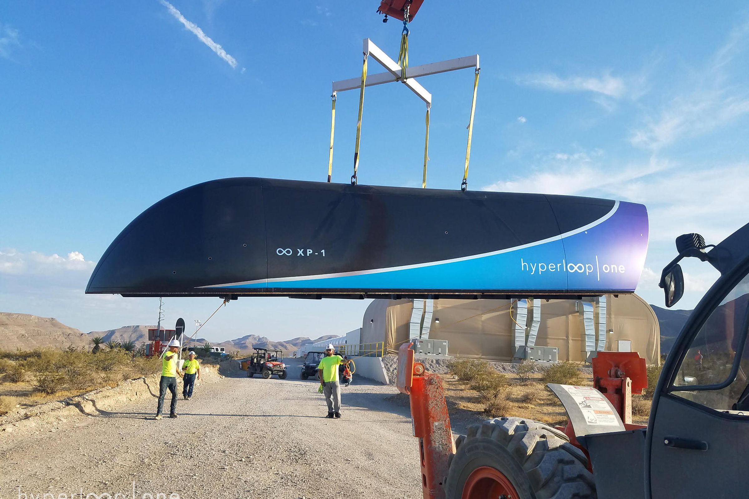 Hyperloop One pod in Nevada