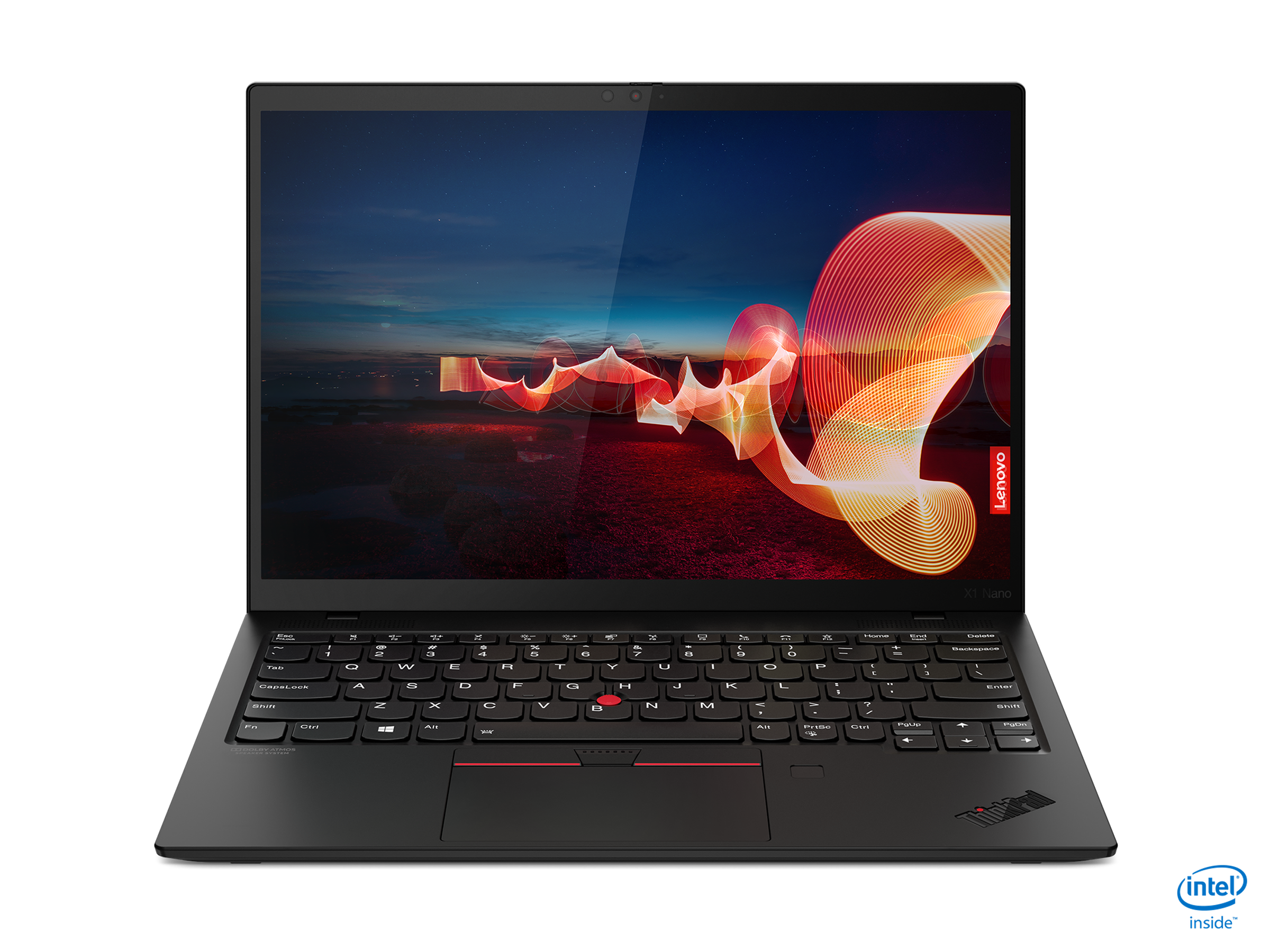 The ThinkPad X1 Nano open from the front.