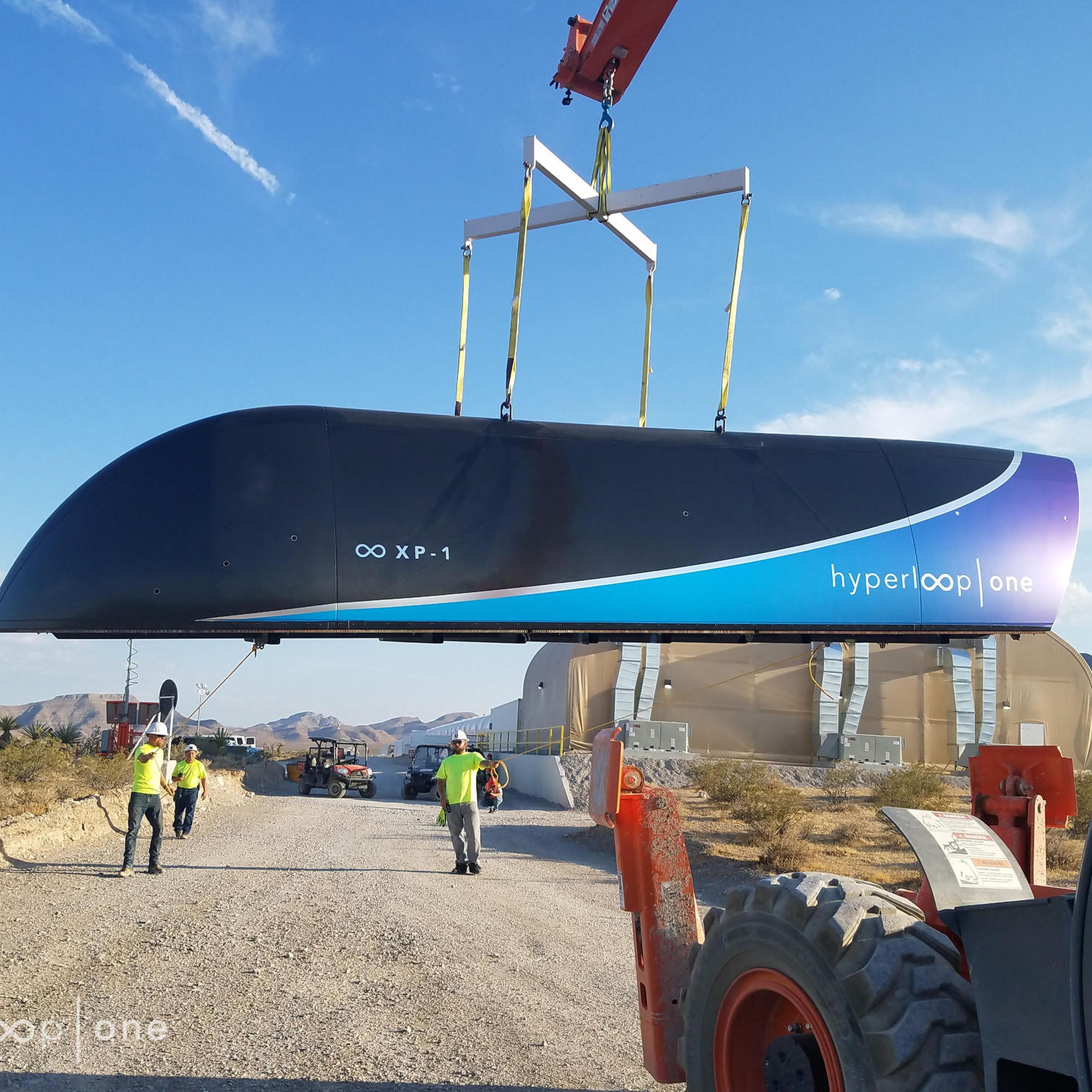 Hyperloop One pod in Nevada