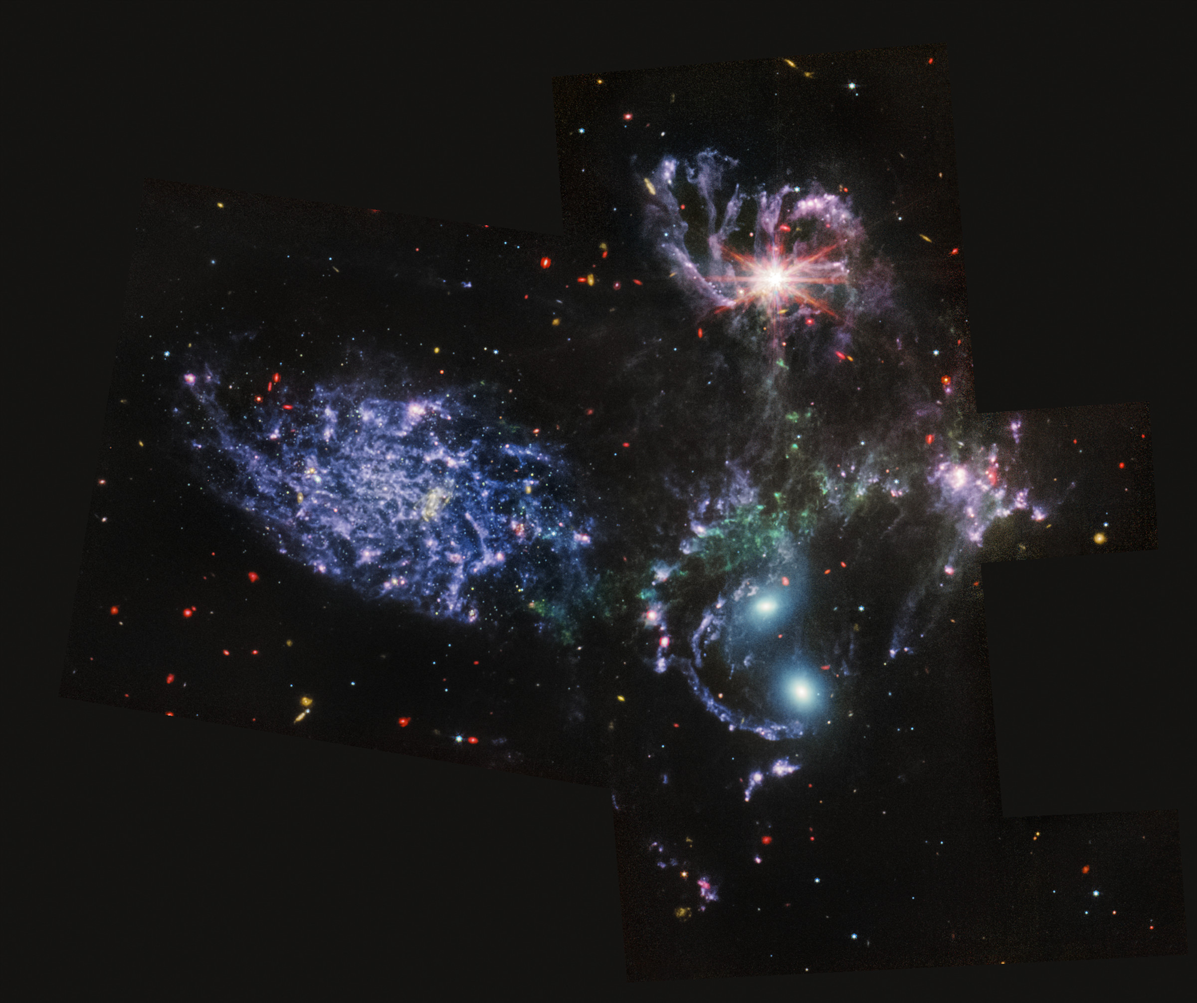 Stephan’s Quintet as seen by JWST’s MIRI.