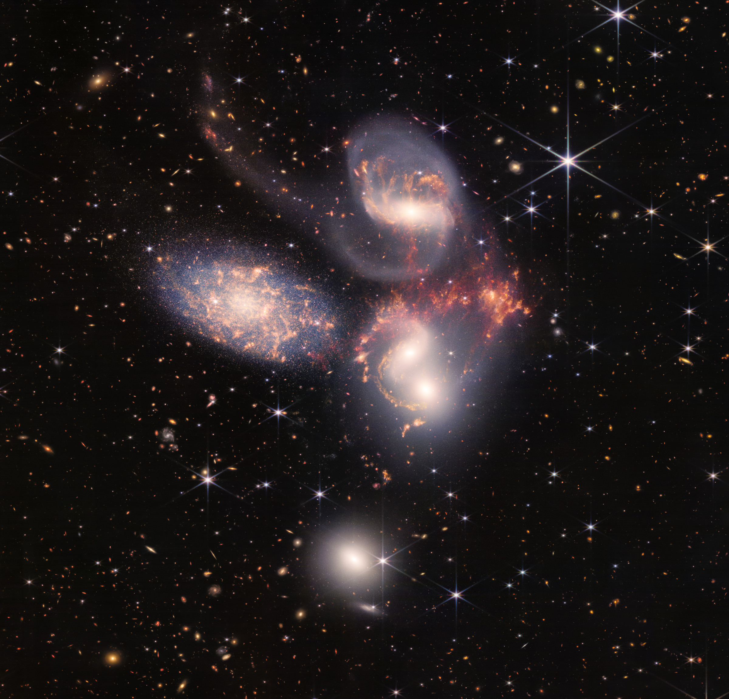 Stephan’s Quintet as seen by JWST.