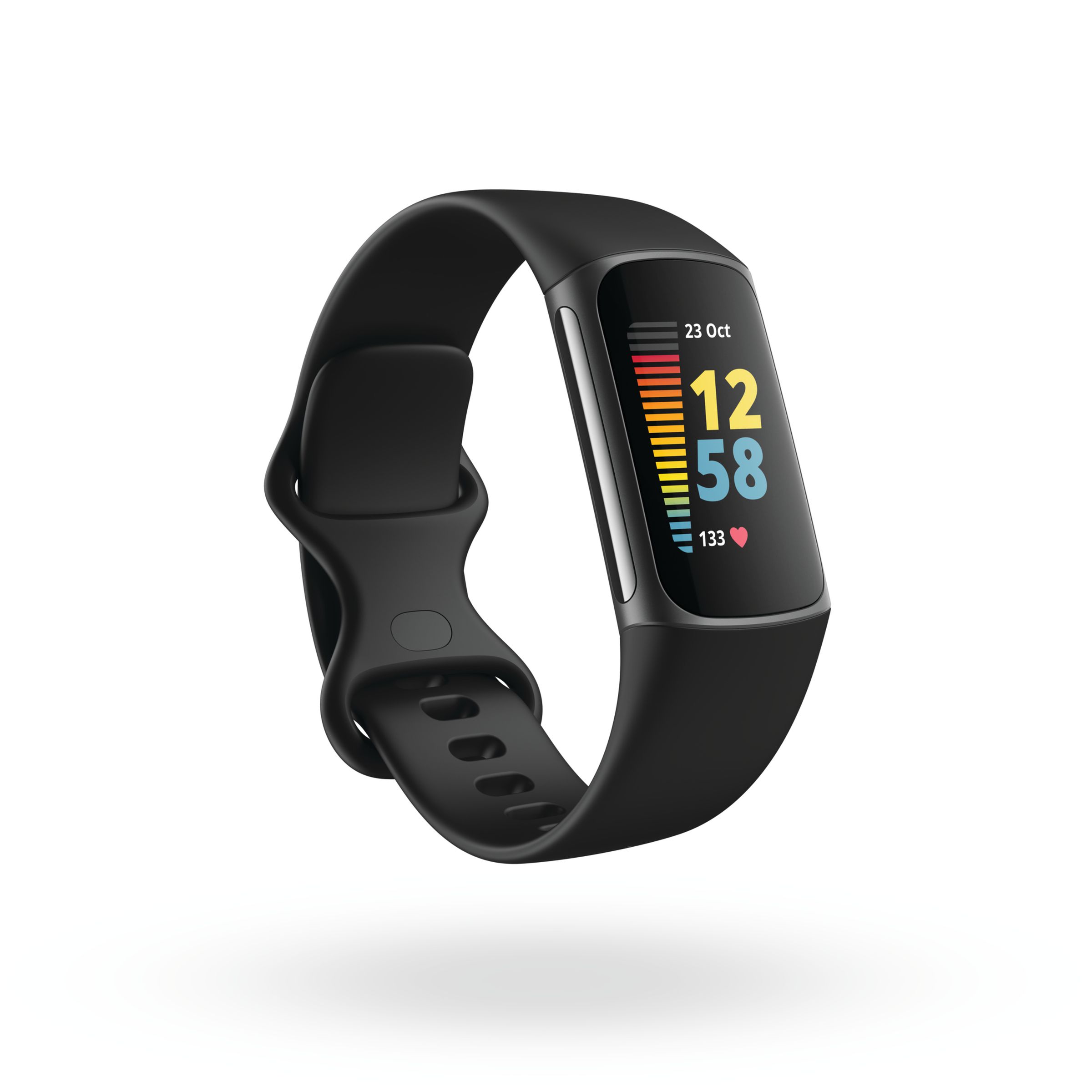 Fitbit’s Charge 5 in black.