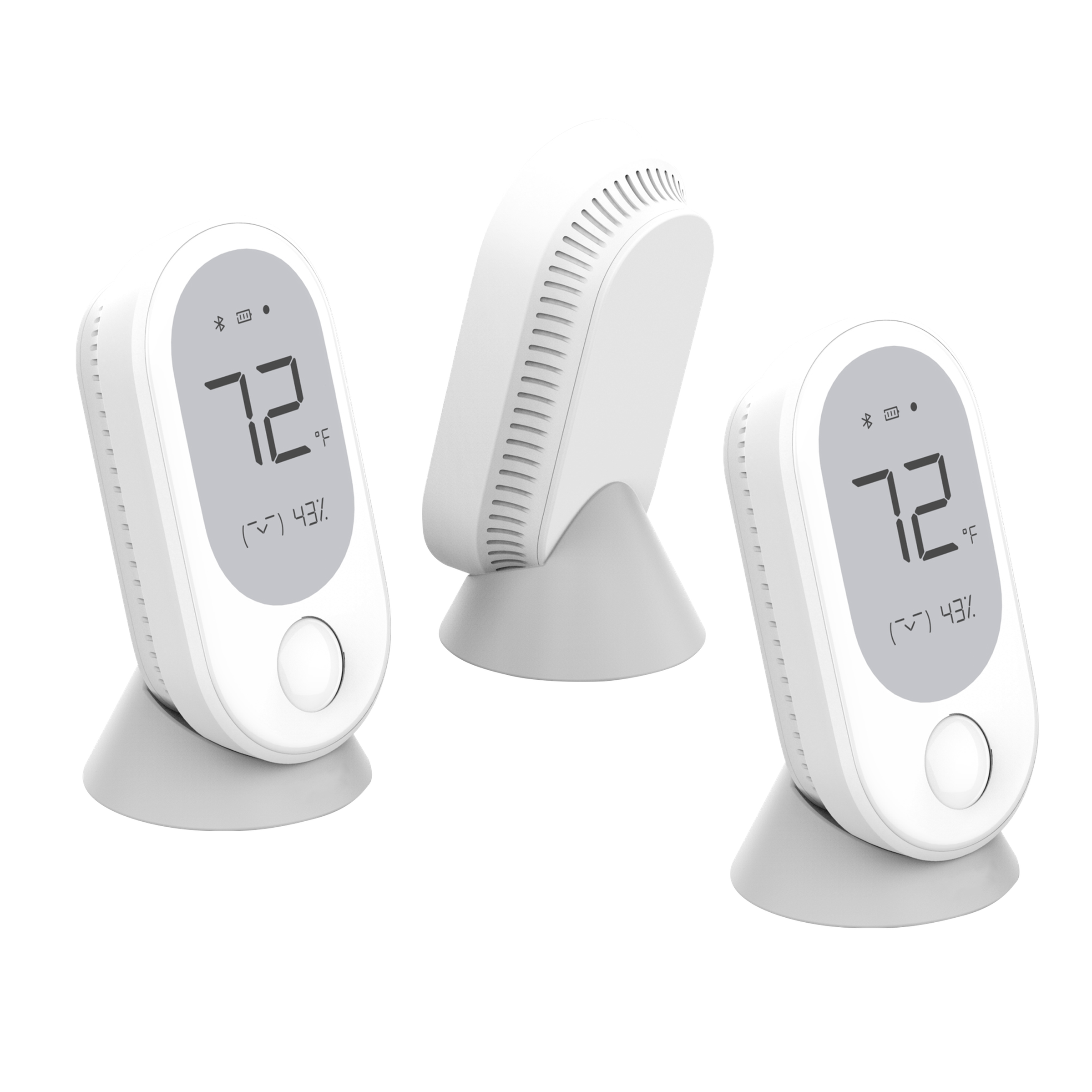Each Wyze Room Sensor weighs 40 grams and is 5 inches tall. They can sit on a magnetic mount or be attached to a wall with double-sided tape.