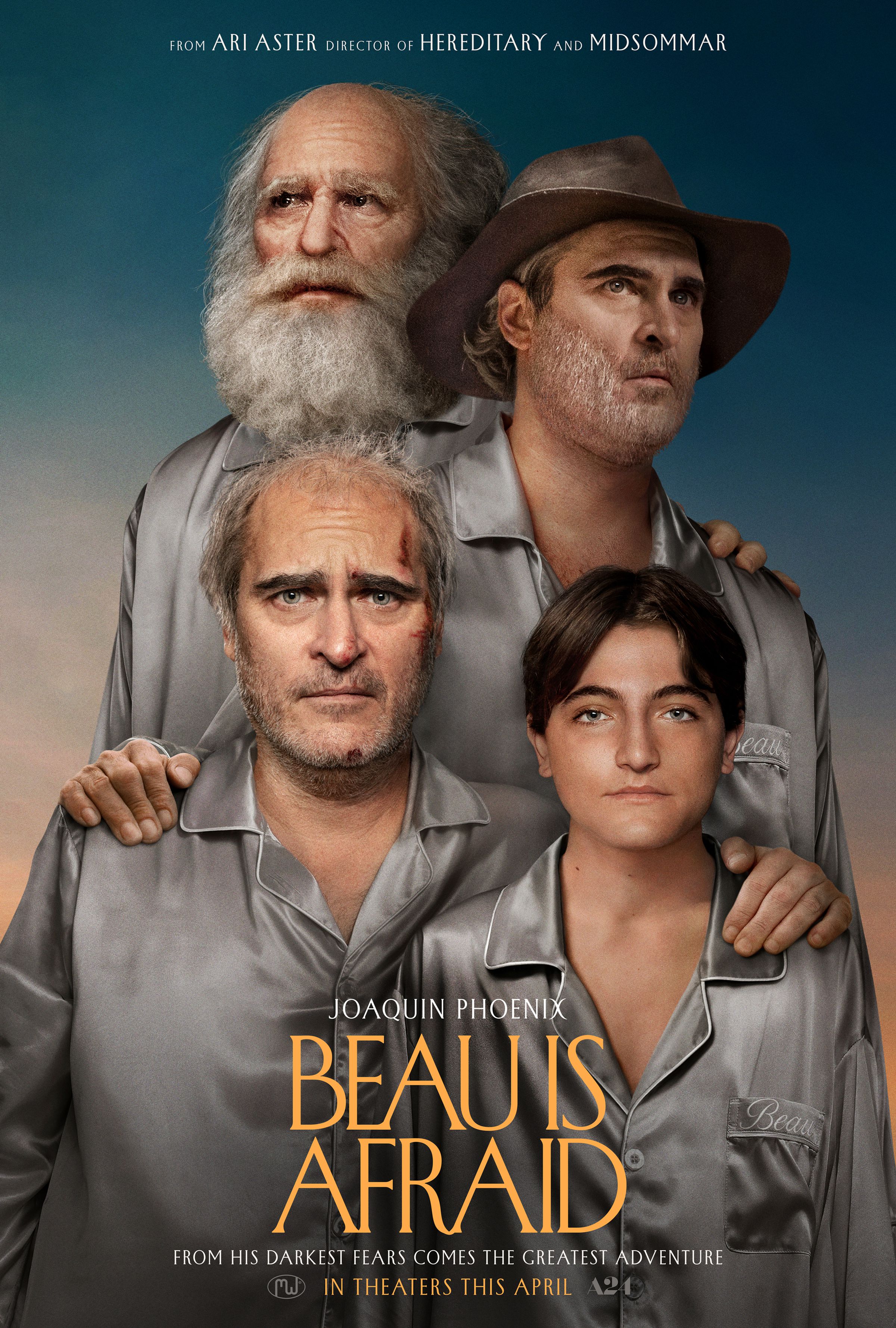 Un póster de la película A24 Beau Is Afraid, protagonizada por Joaquin Phoenix.