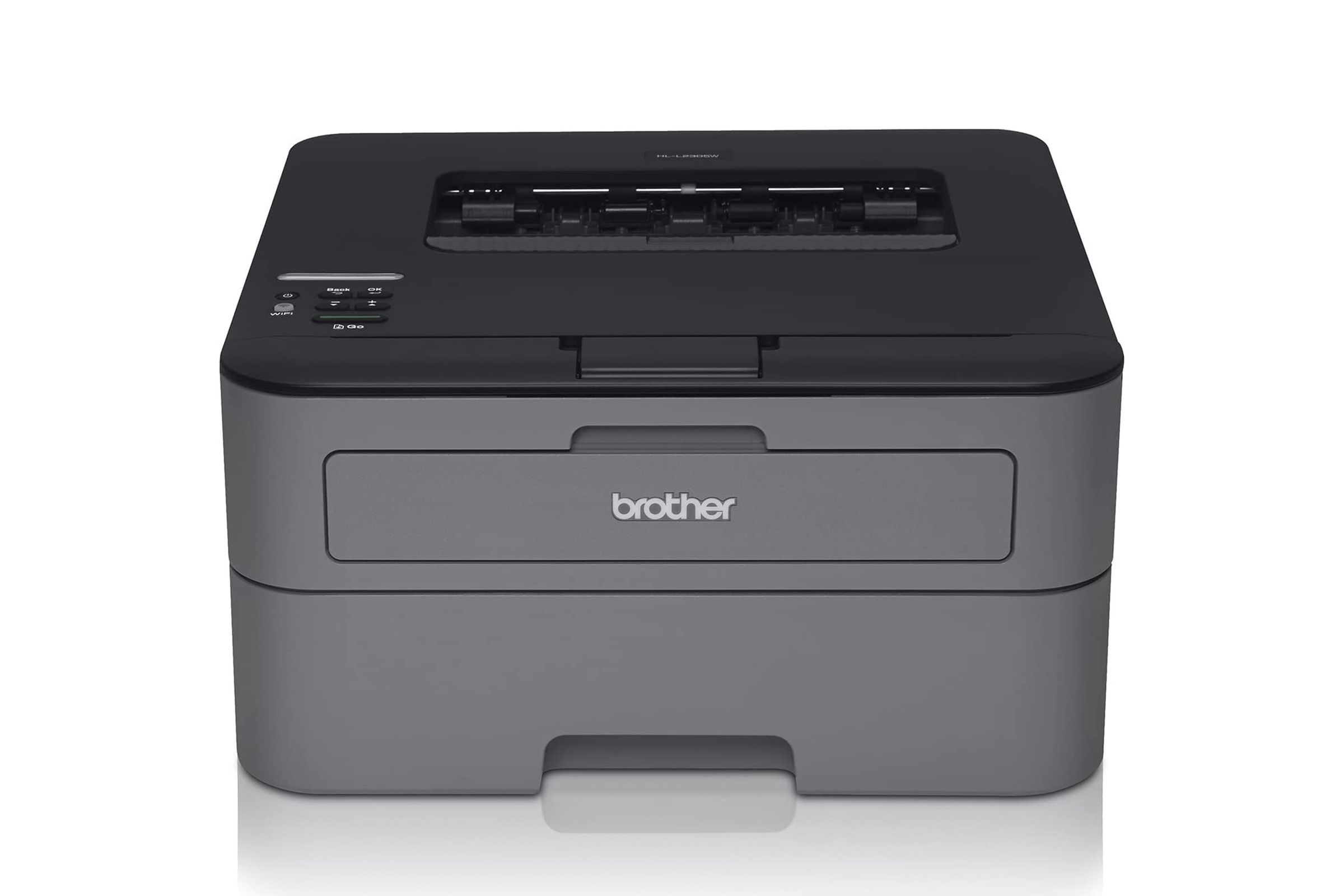 A Brother HL-L2305W laser printer on a white background