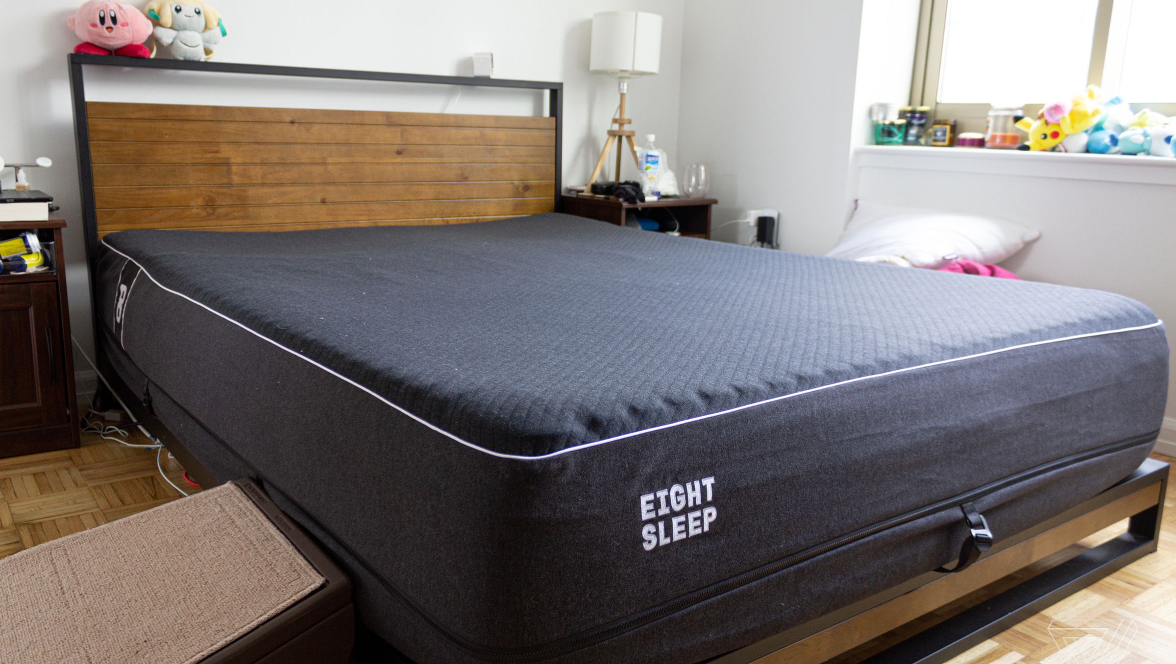 The Eight Sleep Pod 2 Pro Cover installed on a mattress.