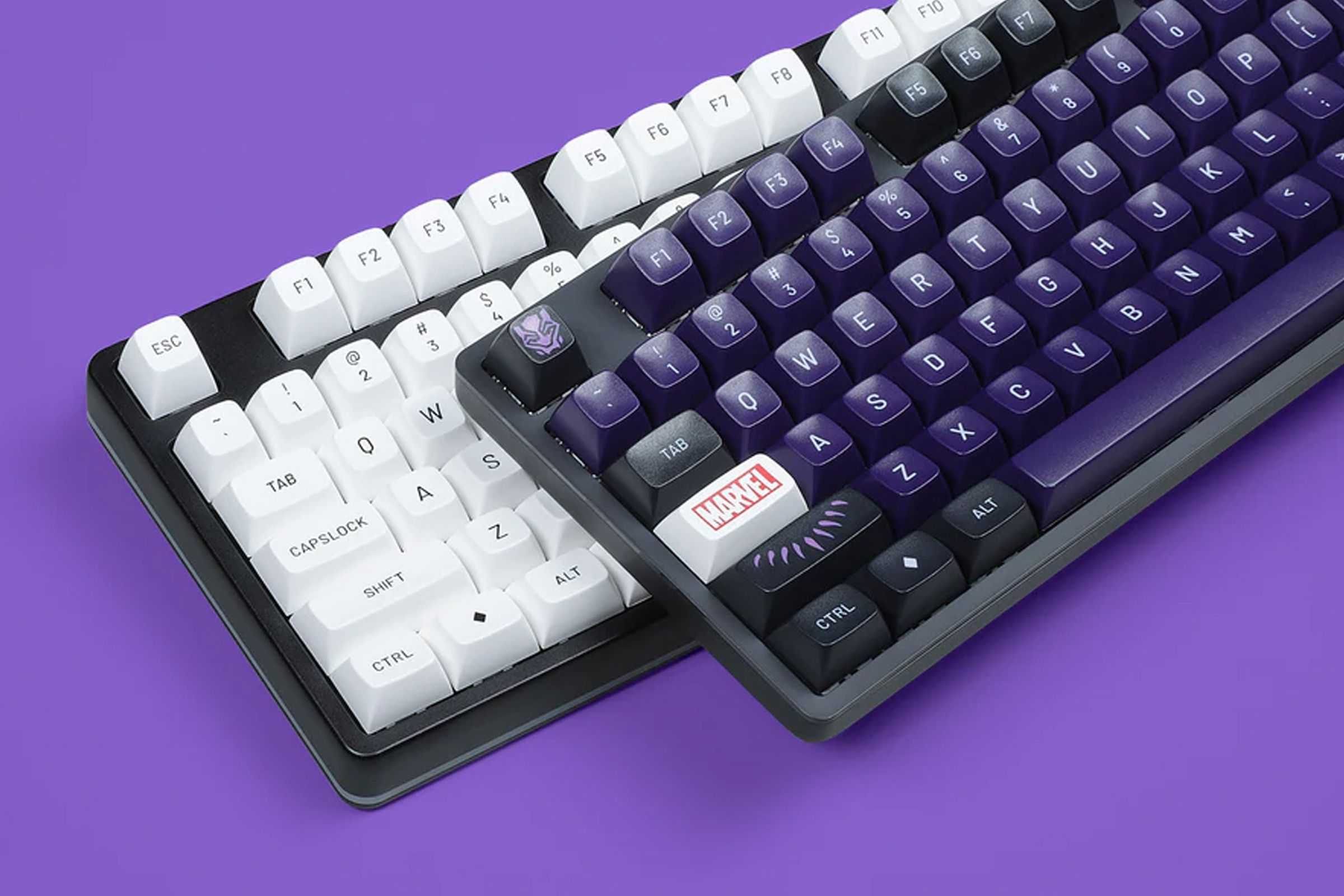 Drop’s selection of keycaps range from clean aesthetics to cringey Marvel collaborations.