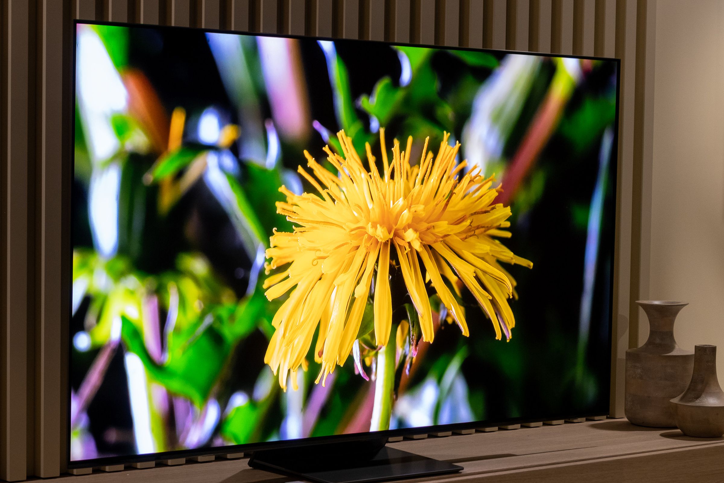 An image showing a TV with a flower on it
