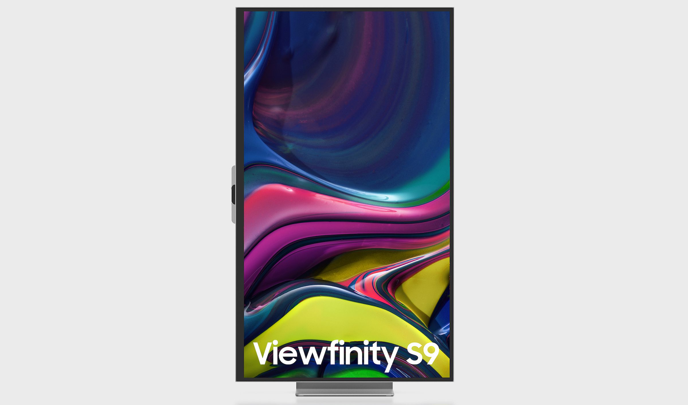 An image of the Samsung ViewFinity S9 monitor in its portrait orientation.