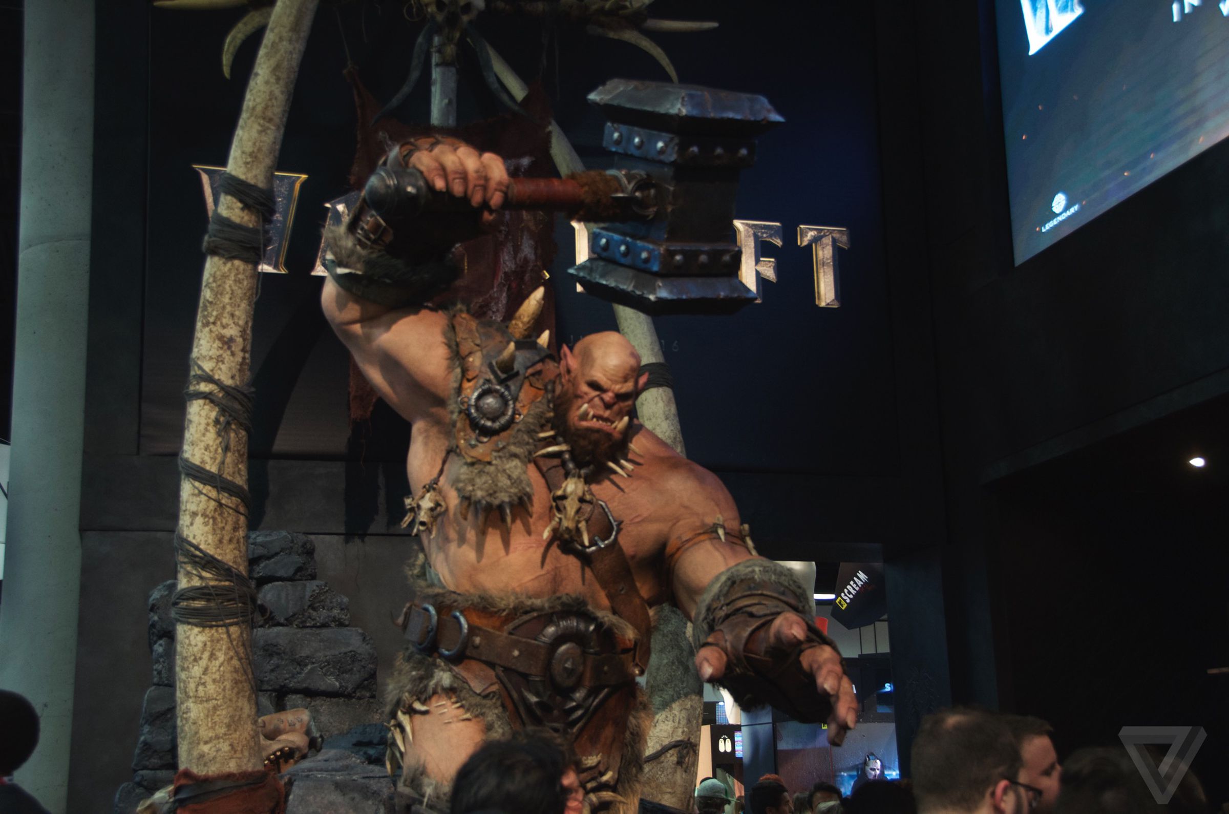 Orgrim Doomhammer statue at Comic-Con