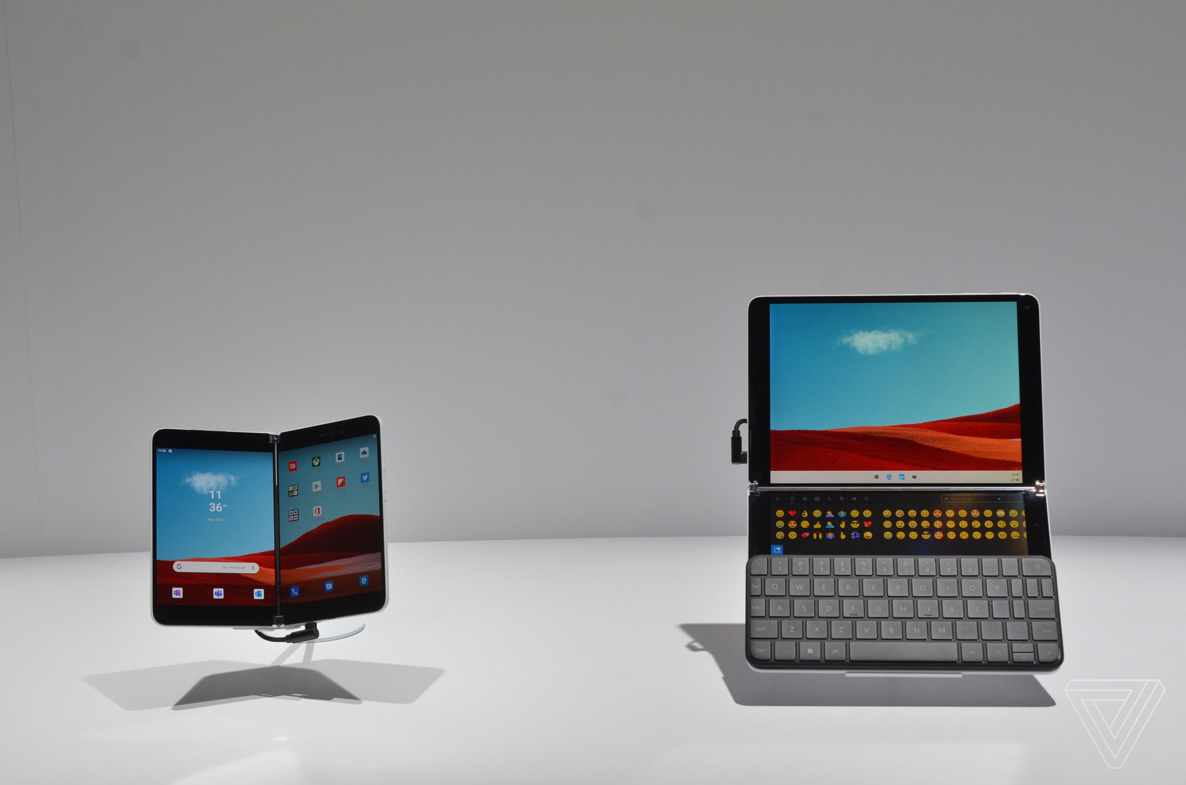 The Surface Duo (left) and Surface Neo (right).
