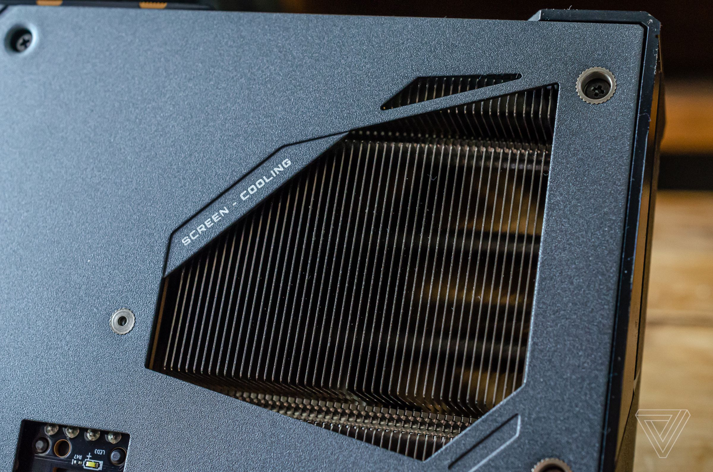 Gigabyte’s RX 6600 XT has a cutout to help with cooling.