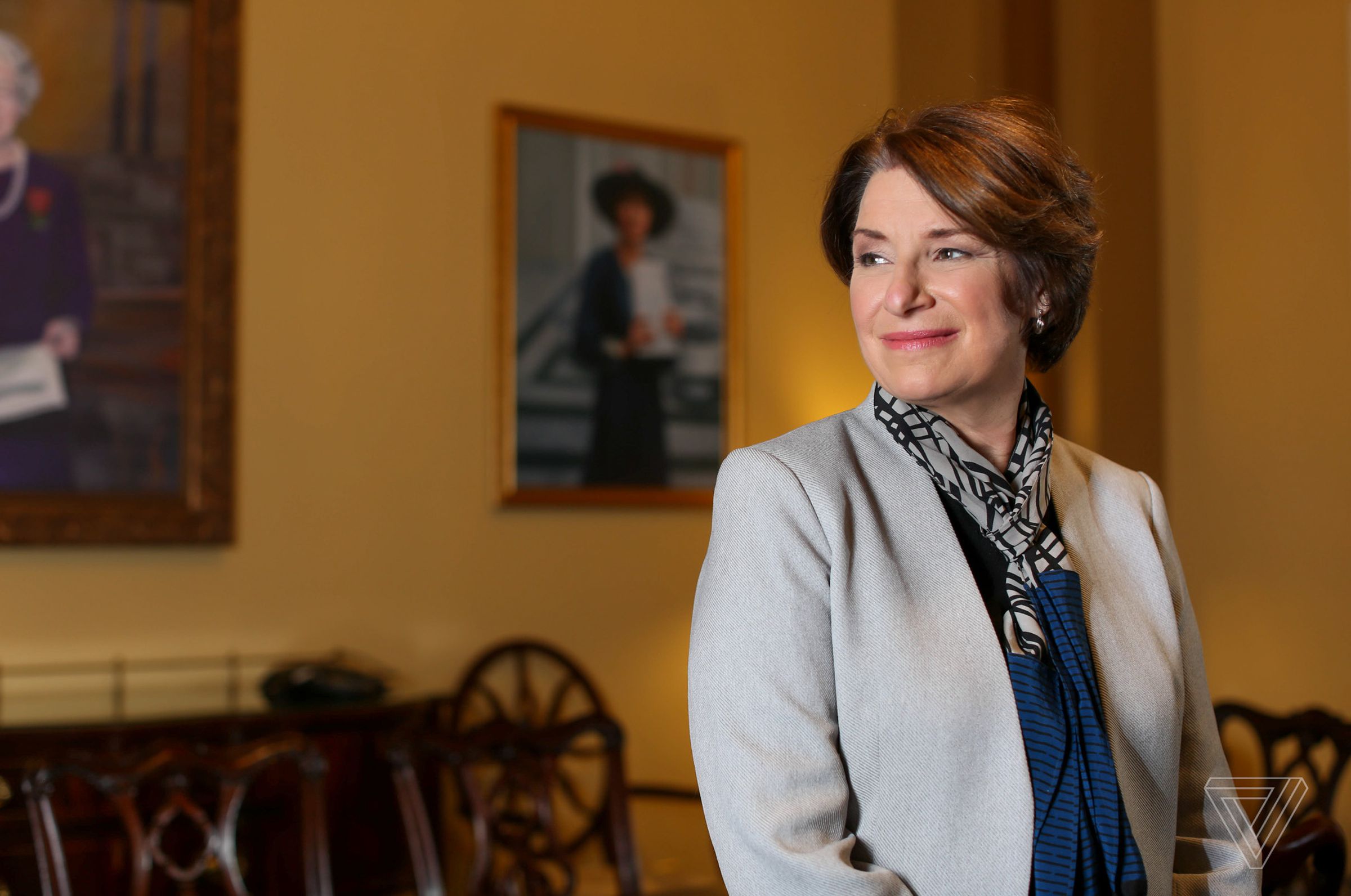 Senator Klobuchar of Minnesota poses for a portrait in her office in Washington, DC on January 19th, 2022.