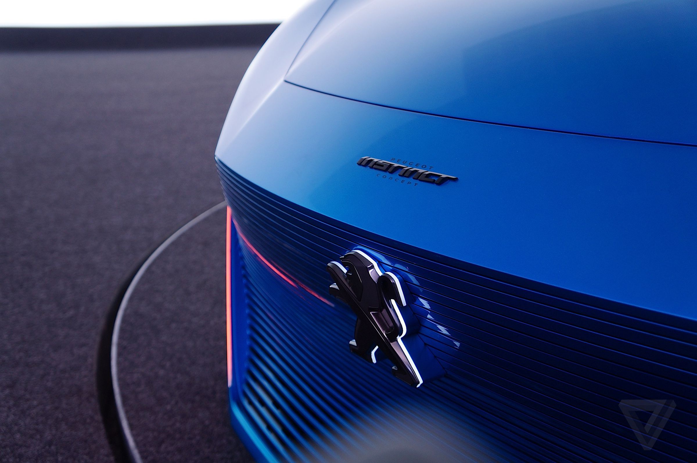 Peugeot’s iconic lion logo lights up when the Instinct is in autonomous mode. 