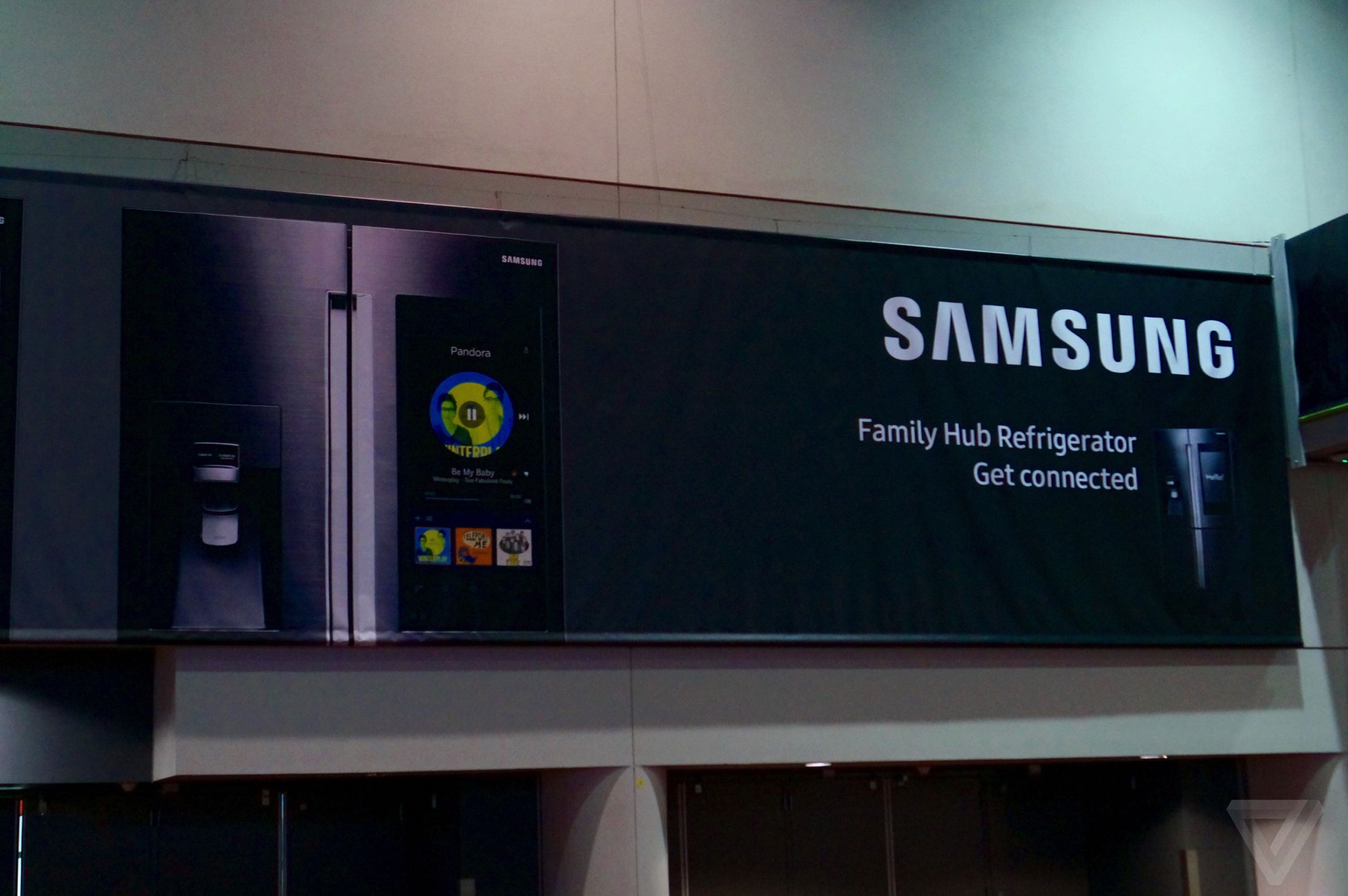 Pictures of Samsung's smart fridge with a massive touchscreen