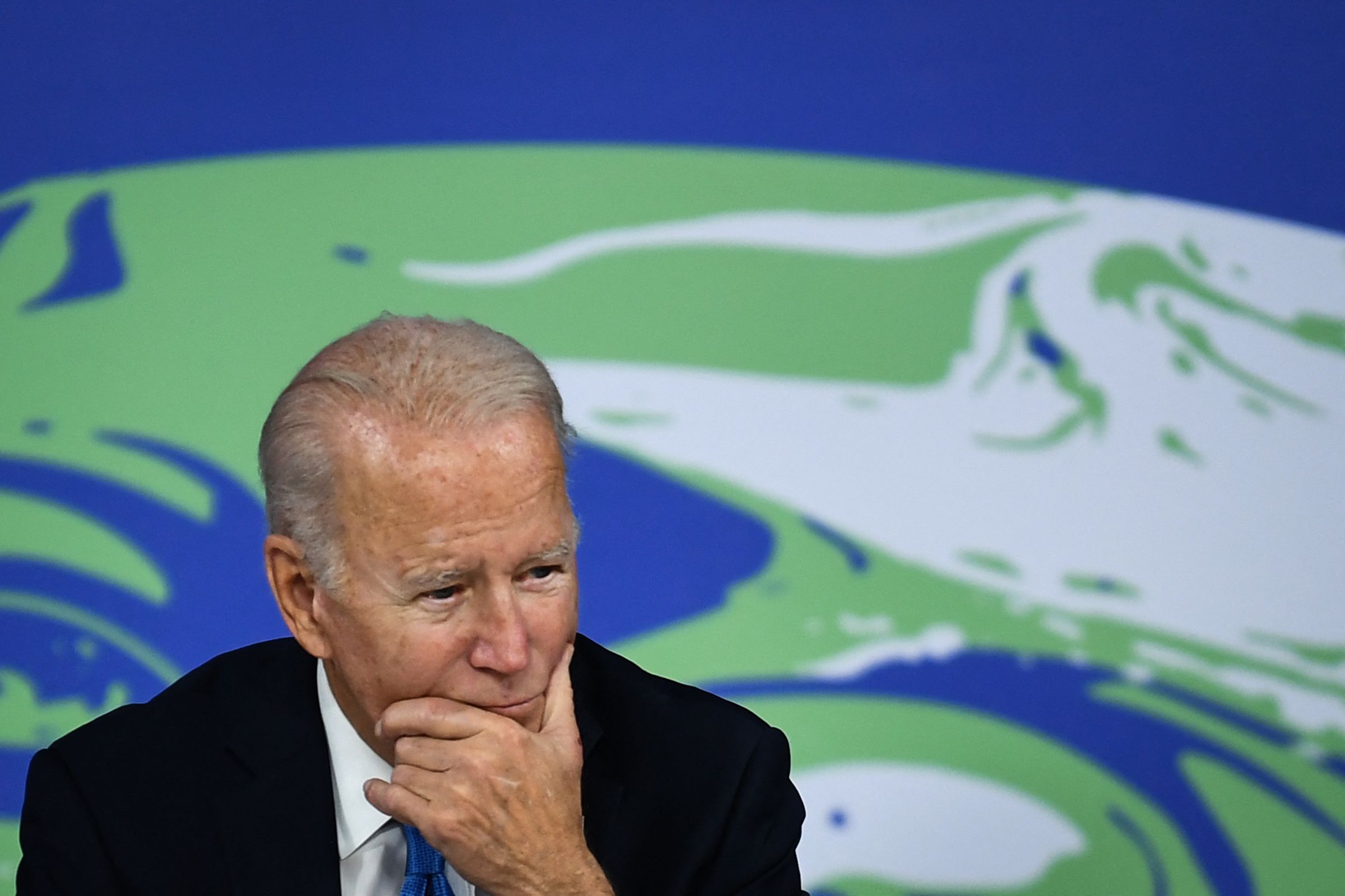 US President Joe Biden during the World Leaders’ Summit of the COP26 UN Climate Change Conference in Glasgow, Scotland, on November 2, 2021.